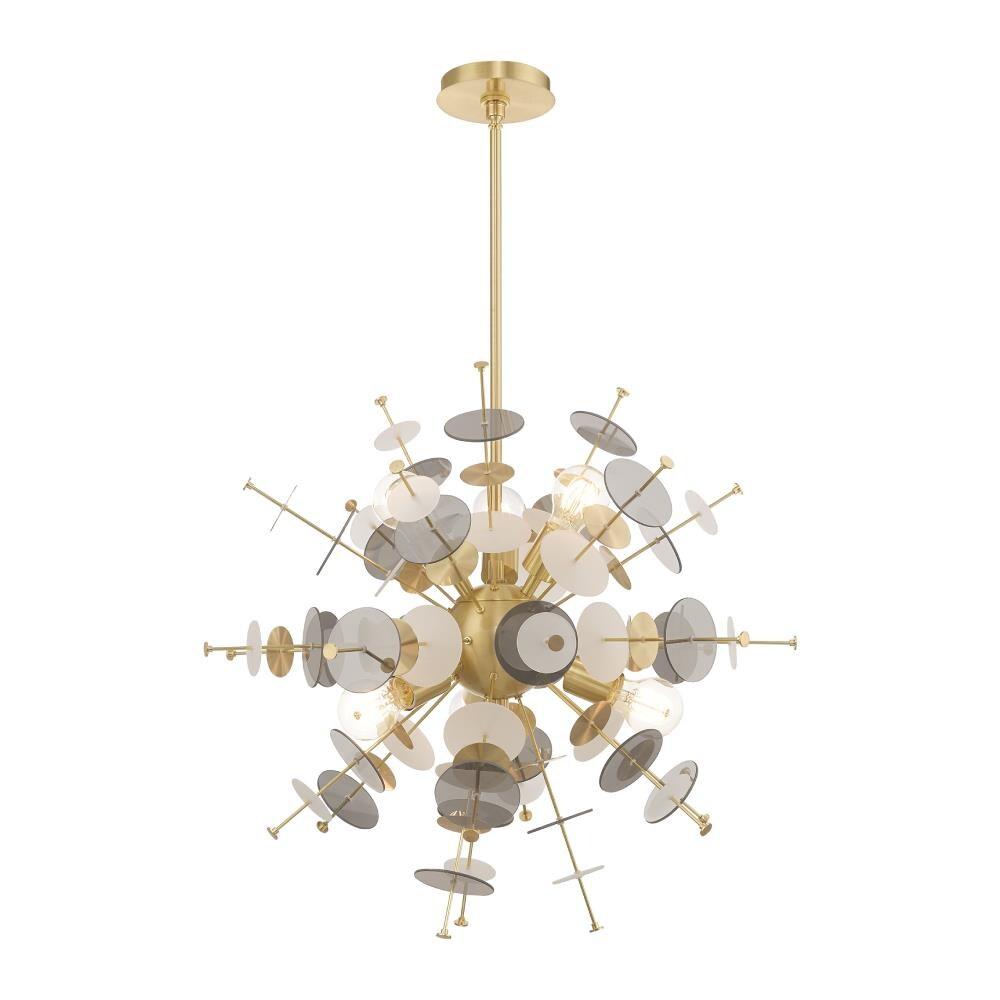 Livex Lighting Circulo 6 - Light Chandelier in  Satin Brass