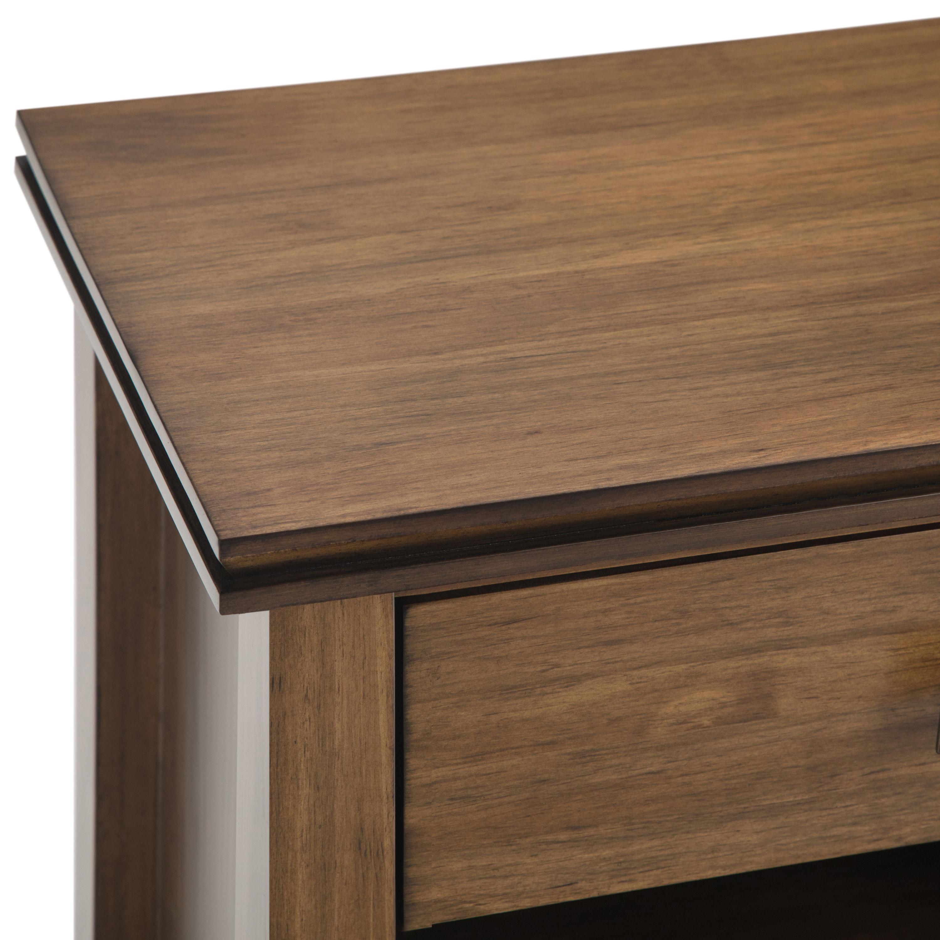 Simpli Home Artisan 24"W Solid Wood Nightstand with Drawer and Shelves