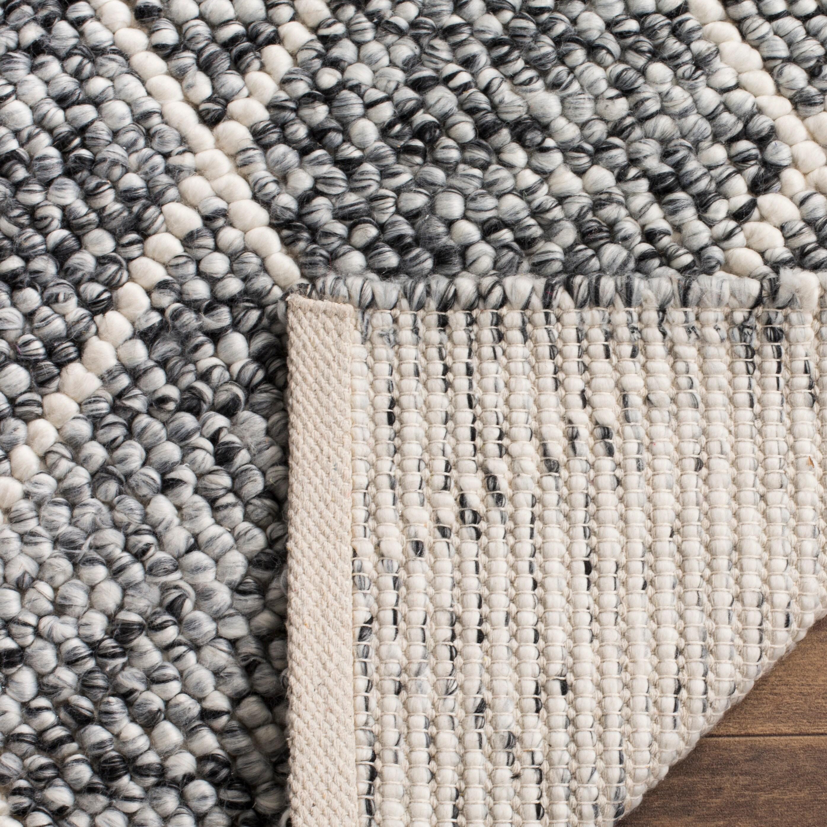 Natura NAT712 Hand Woven Indoor Area Rug - Ivory/Black - 6'x6' - Safavieh.