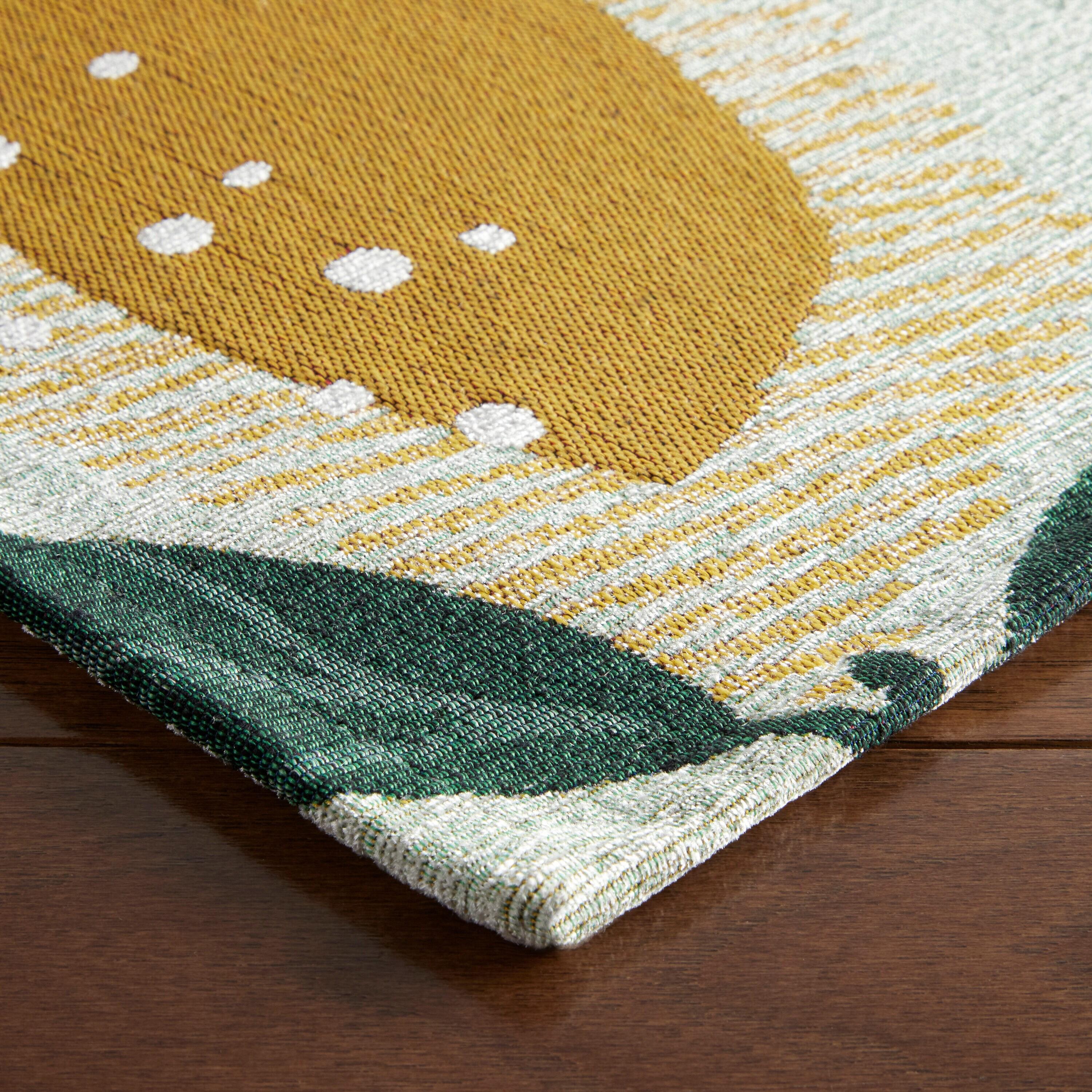 TOWN & COUNTRY Living Livie Fresh Lemon Everwash Washable Non-Slip Backing Kitchen Runner Rug