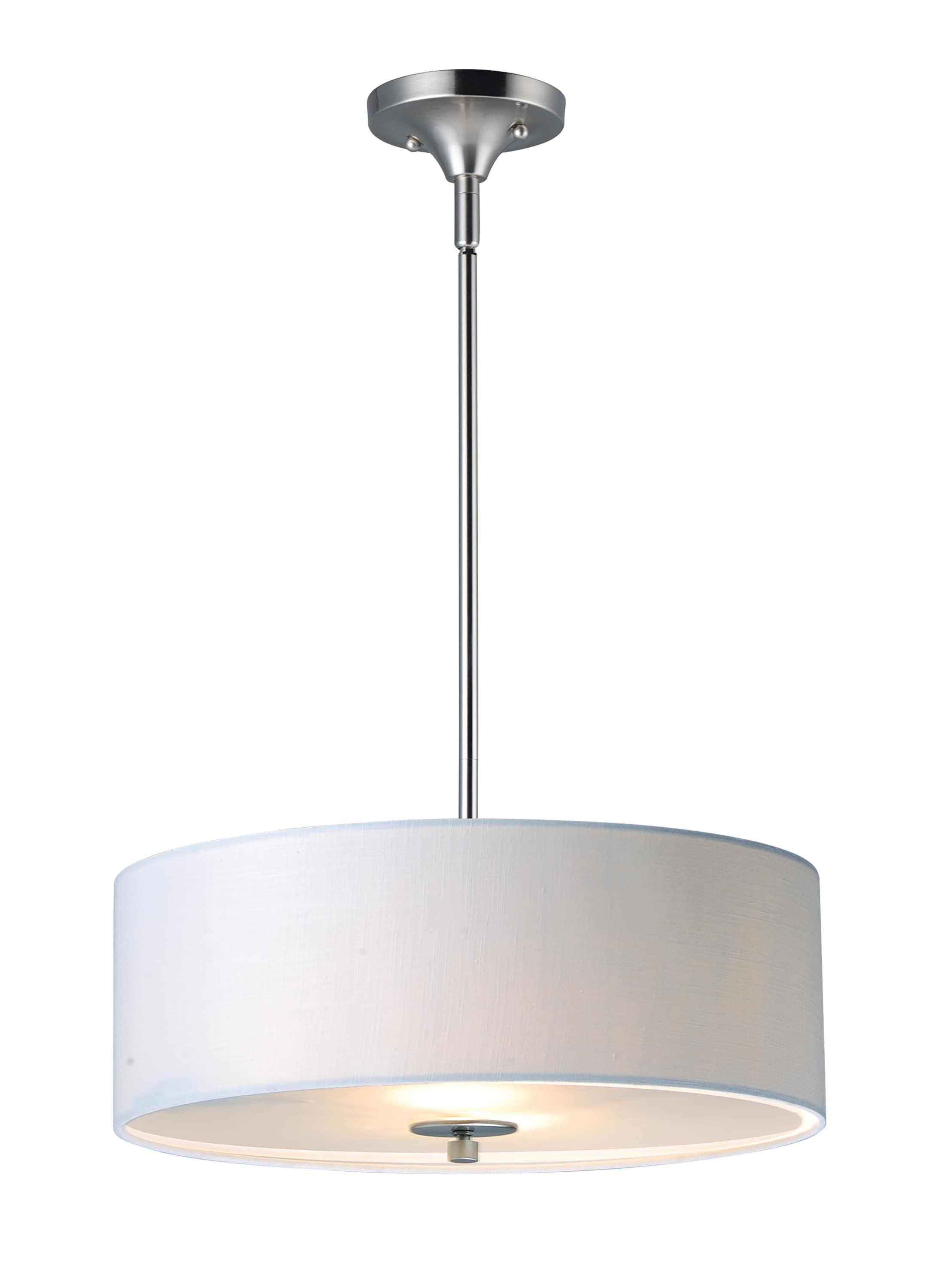 Bongo 3-Light Pendant & Semi-Flush Mount, Satin Nickel