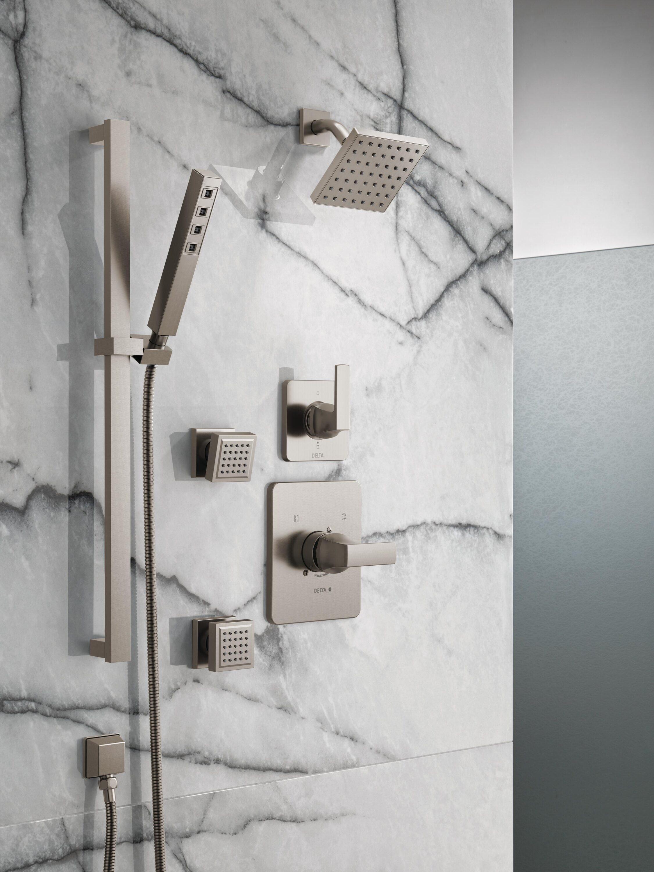 Velum Single-Function Shower Faucet Set, Valve Trim Kit, Shower Head and Handle Set