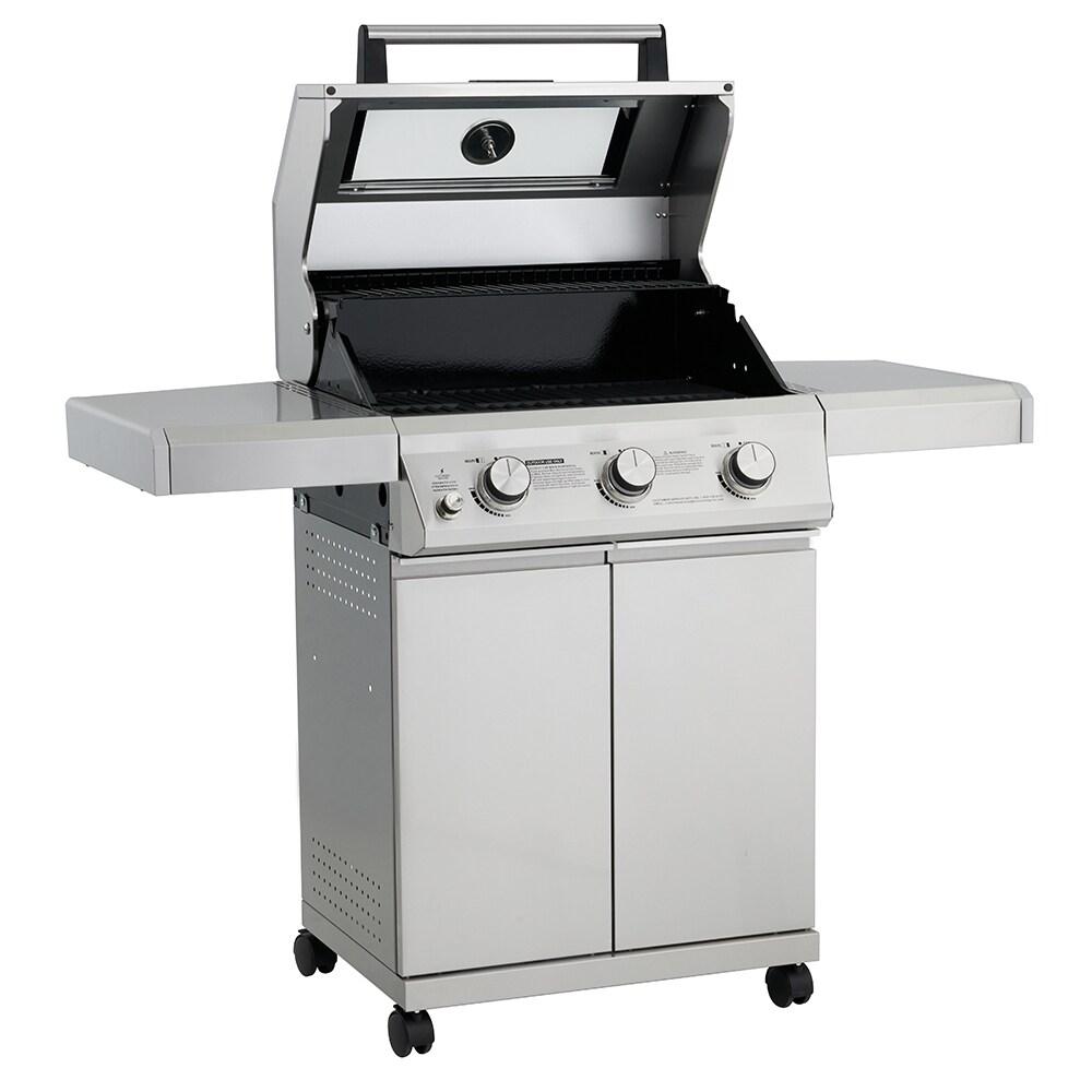 Monument Grills 35000 3-Burner Propane Gas Grill In Stainless With LED Controls