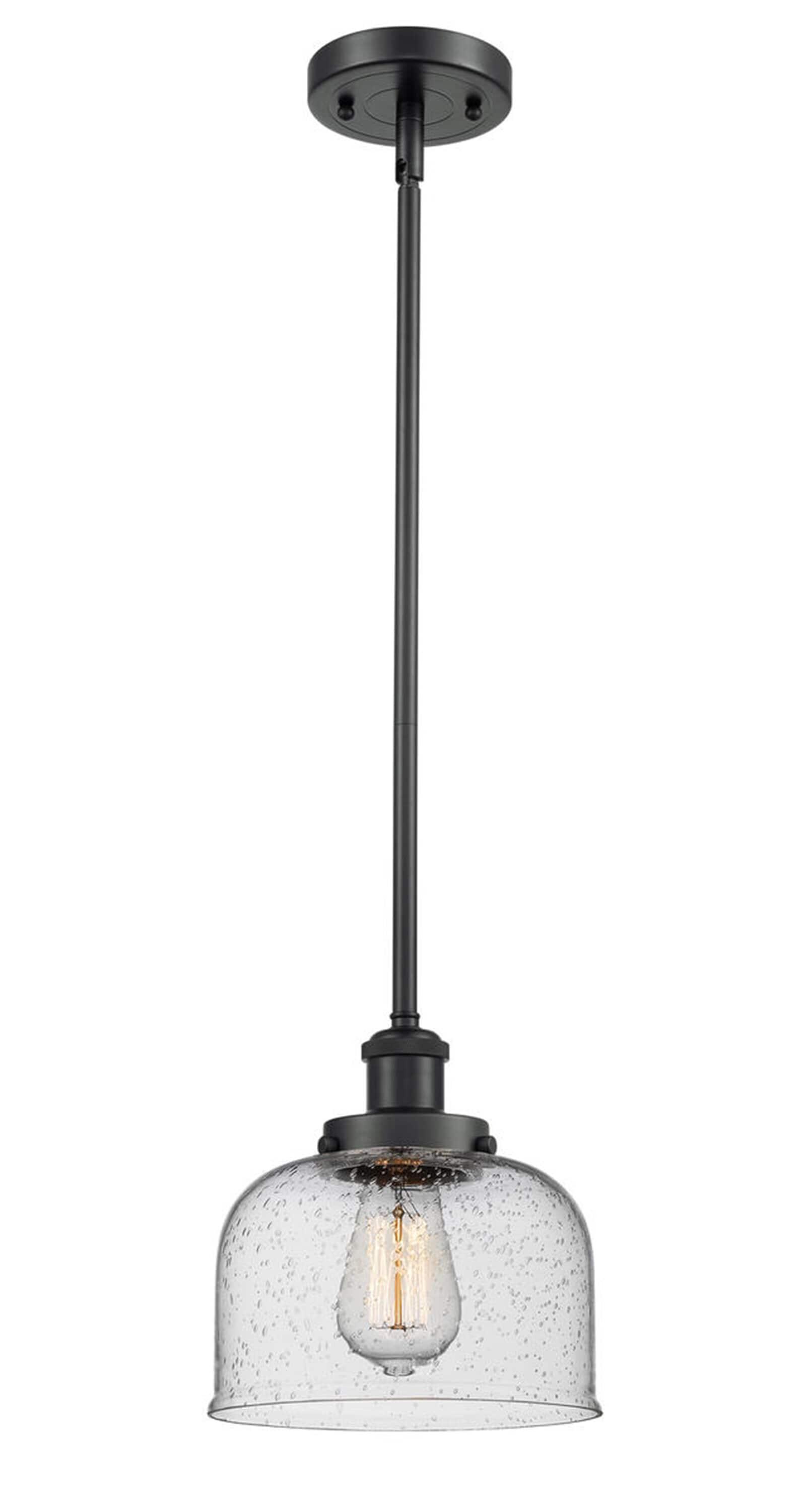 Matte Black Glass Mini Pendant Light for Indoor/Outdoor Use