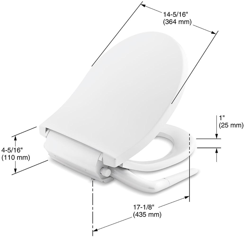 PureWash M250 Round Bidet Toliet Seat, Manual Non-Electric Bidets for Existing Toilets