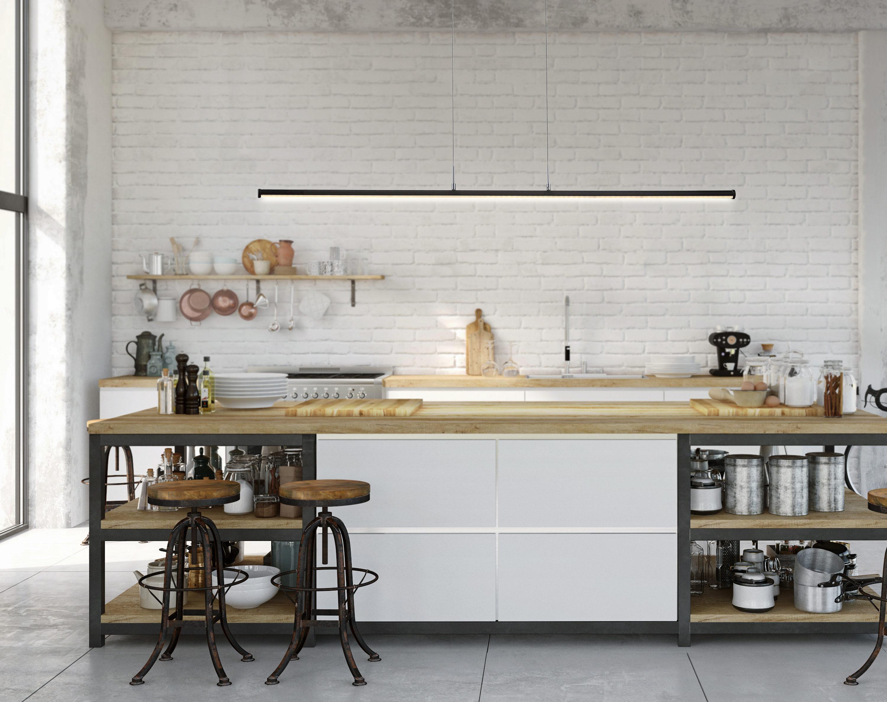 Conley 39.5" Dimmable Adjustable Integrated LED Metal Linear Pendant, Black