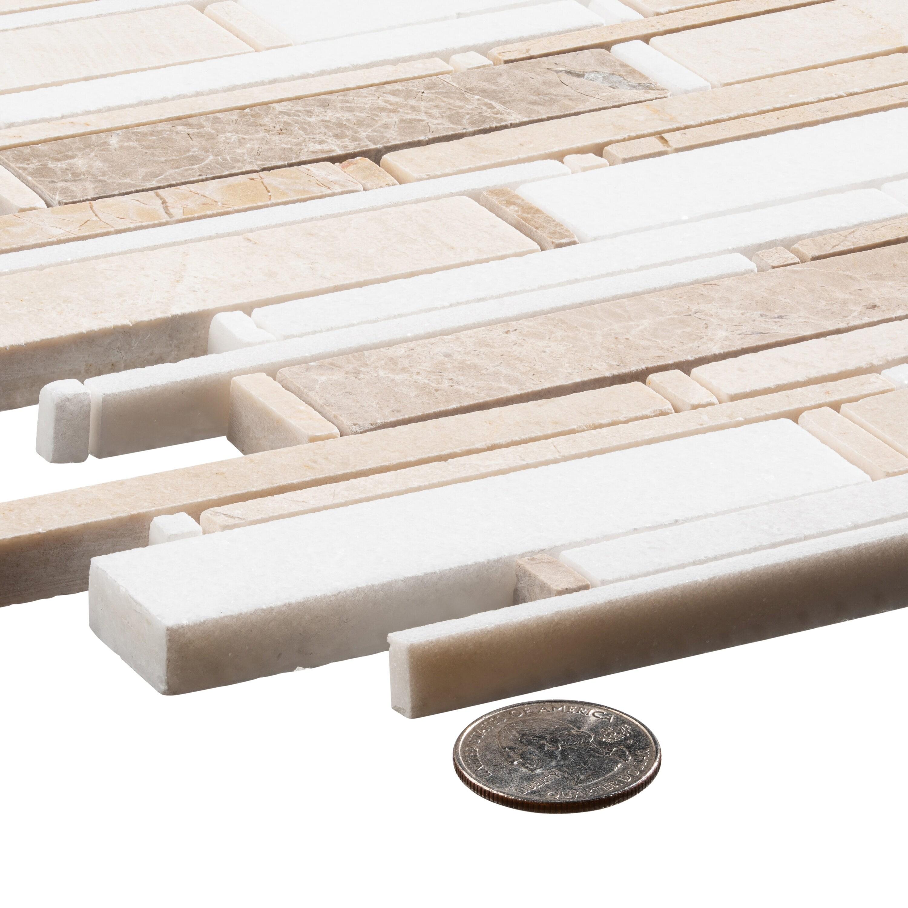 Knoll Natural Stone Mosaic Kitchen Backsplash, Bathroom, Shower, Pool, Wall and Floor Tile
