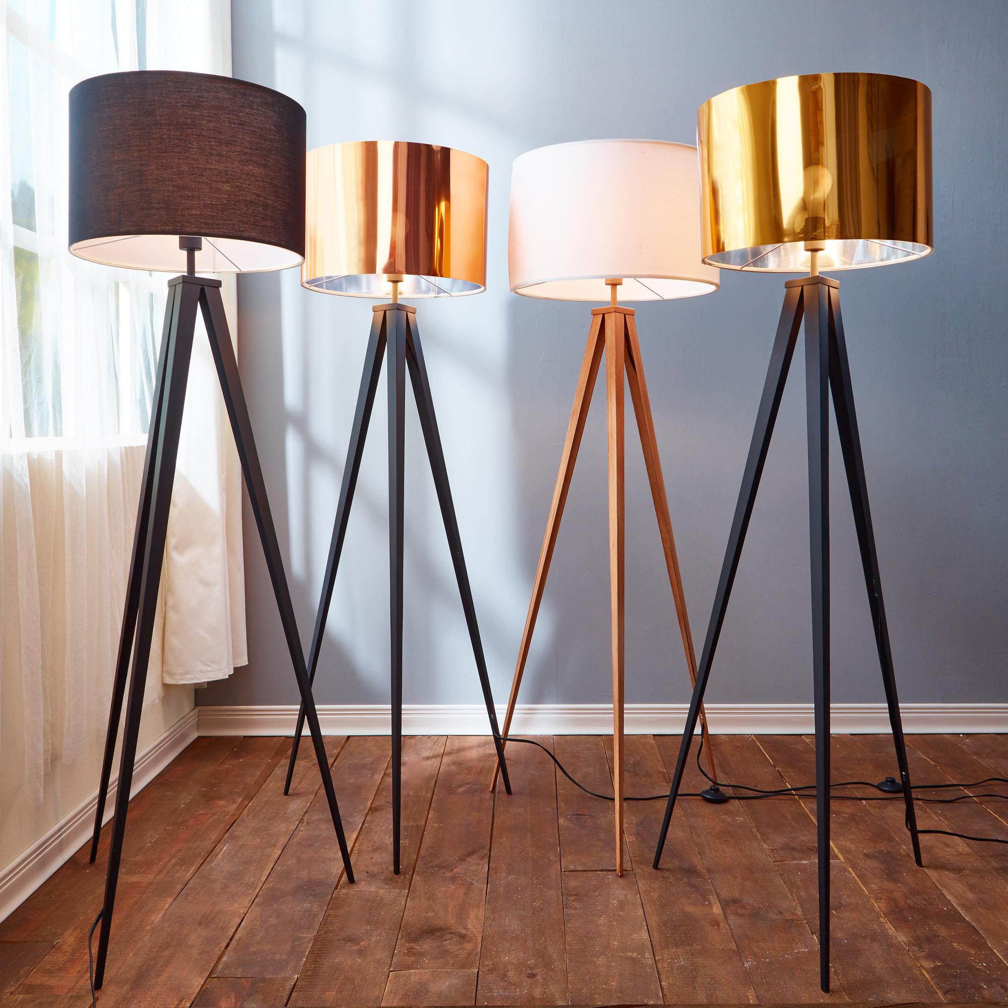 Cardone 60" Modern Standing Tripod Floor Lamp with Drum Shade