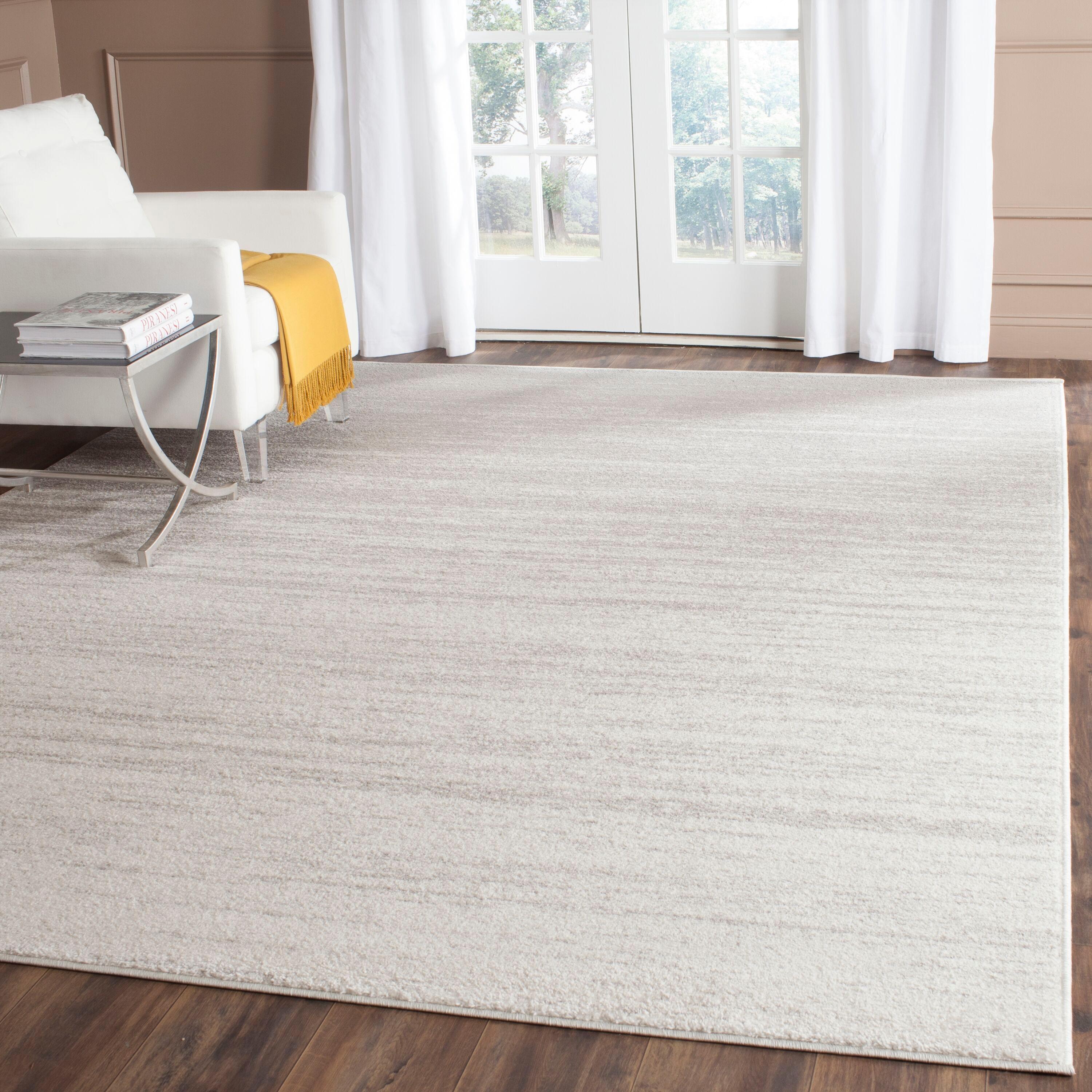 SAFAVIEH Adirondack Esmond Striped Area Rug, Ivory/Silver, 12' x 18'