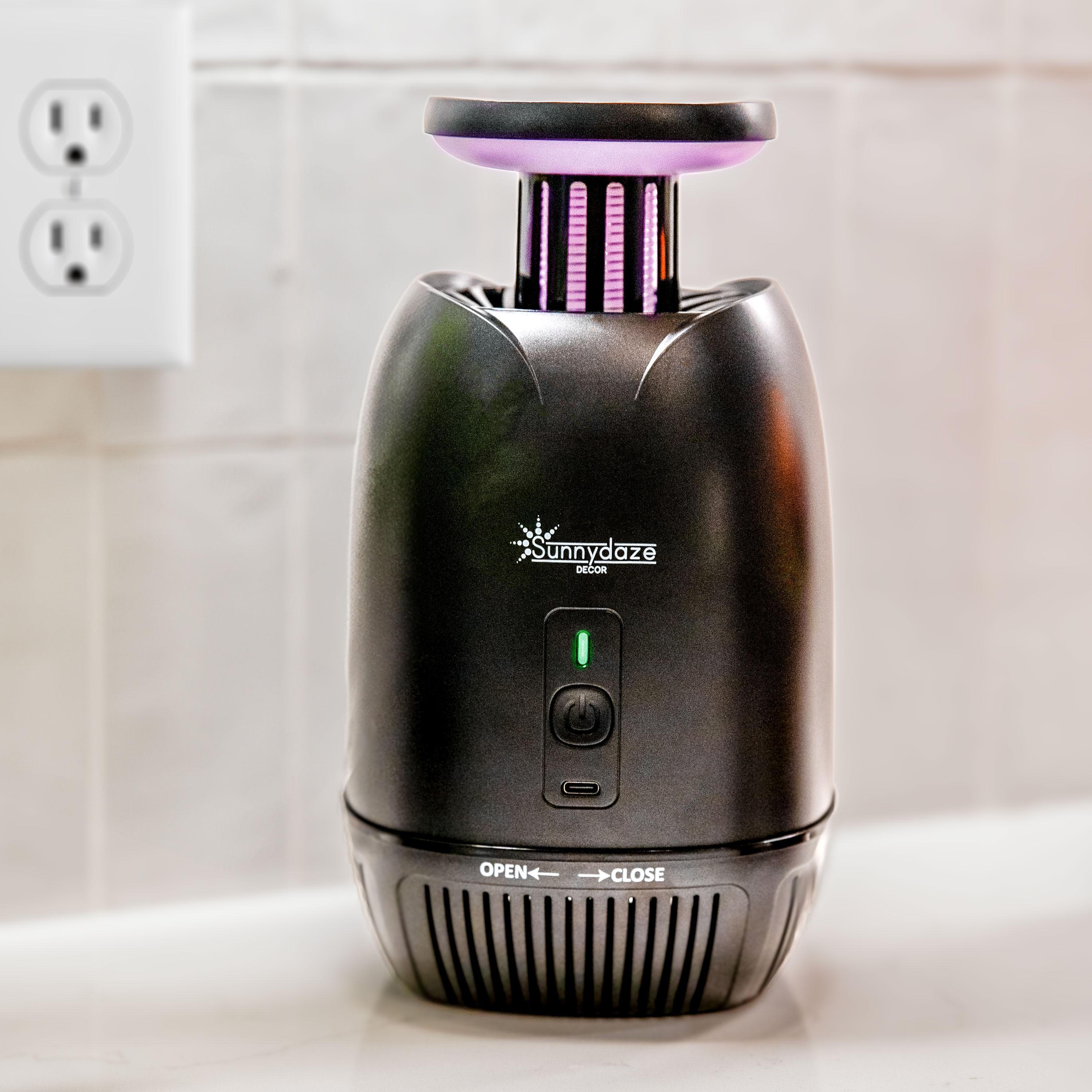 SunnyDaze Decor Tabletop Bug Zapper with Violet Light and Built-In Fan