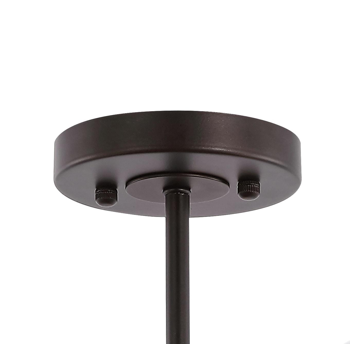 JONATHAN  Y Jaymes 20" Iron Cylinder Industrial Transitional 1 -Light 20.0-in Oil rubbed Bronze Semi Flush Mount Light