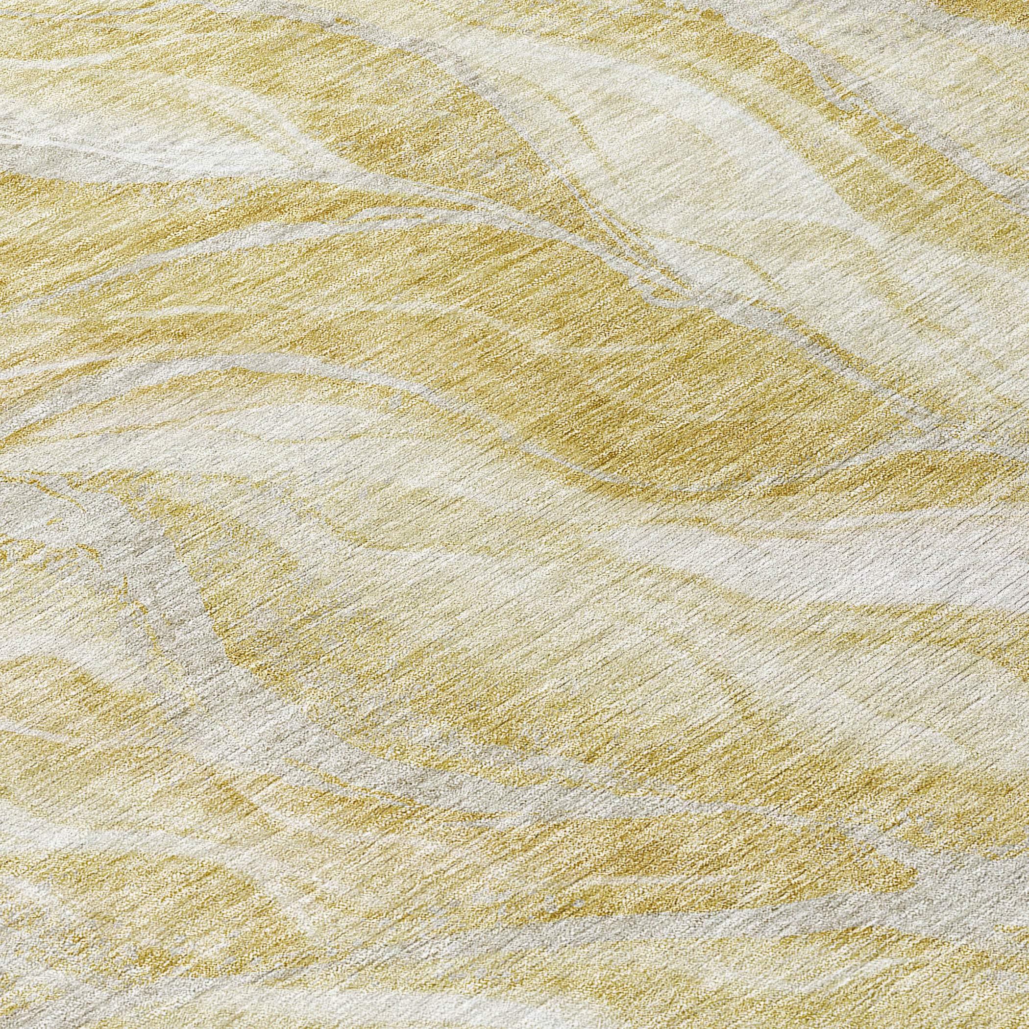 Addison Rugs Chantille ACN720 Gold 8' x 10' Indoor Outdoor Area Rug, Easy Clean, Machine Washable, Non Shedding, Bedroom, Entry, Living Room, Dining Room, Kitchen, Patio Rug