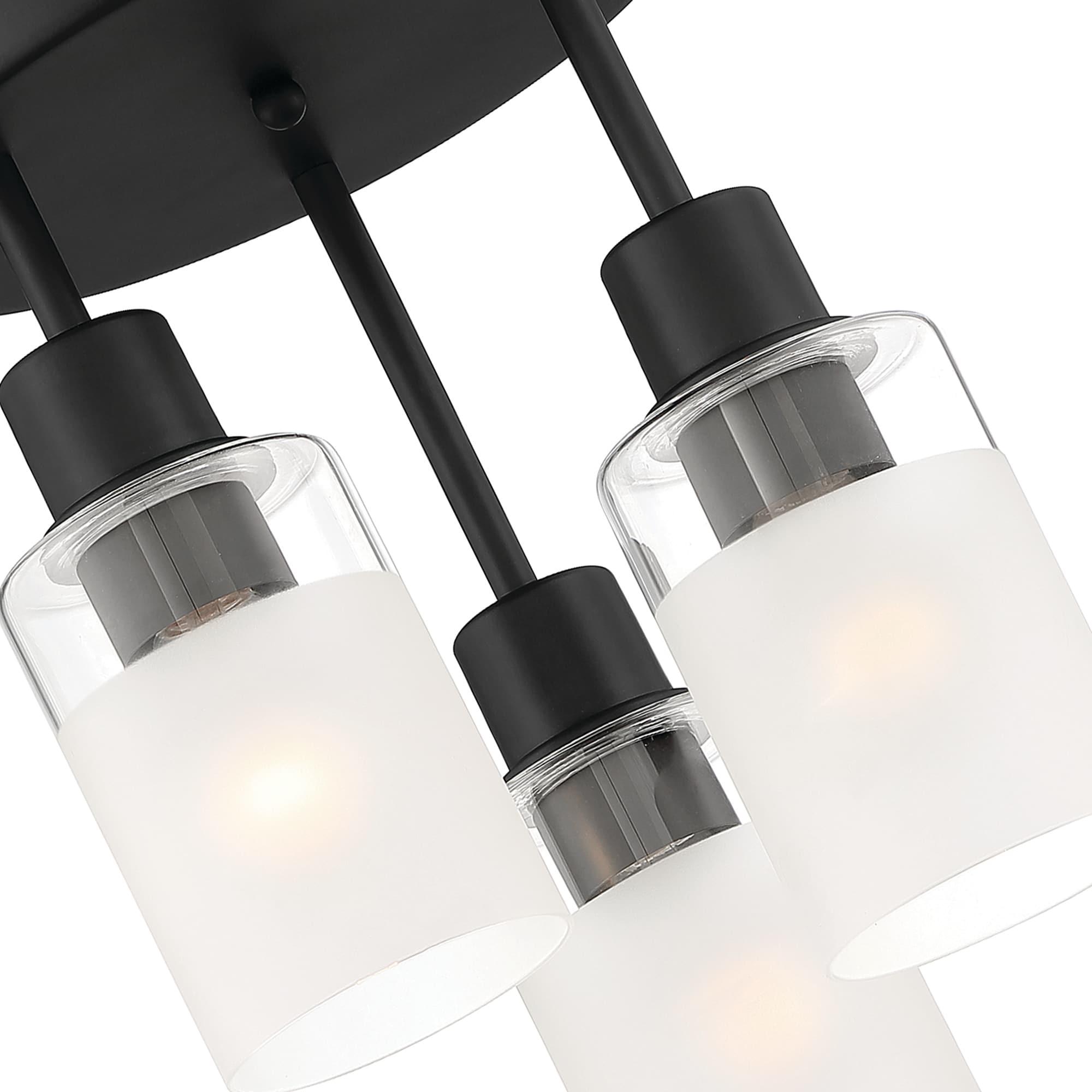 Designers Fountain Cedar Lane 3 Light Matte Black Semi-Flush Mount Ceiling Light, D236M-SF-MB