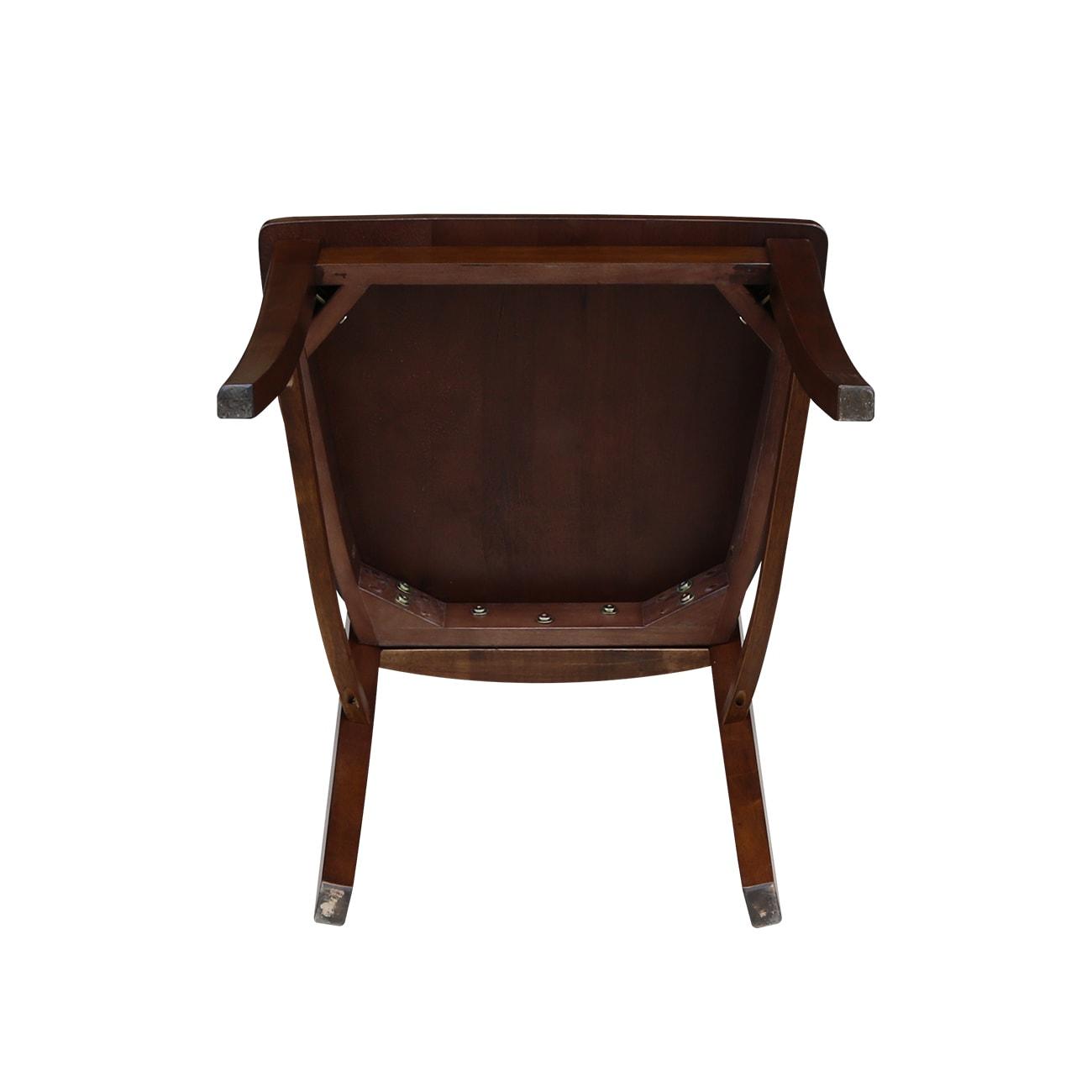 Set of 2 Vineyard Curved X-Back Chairs Espresso - International Concepts: Hardwood Frame, 250lb Capacity
