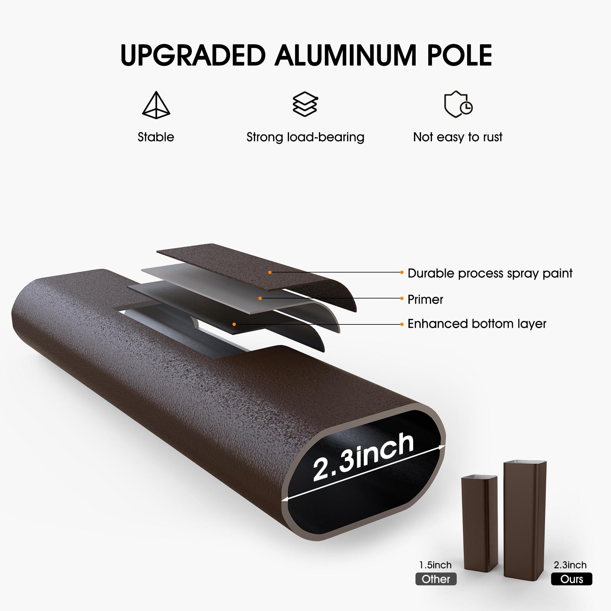 PURPLE LEAF 3-Seat Deluxe Outdoor Patio Porch Swing with Weather Resistant Steel Frame, Adjustable Tilt Canopy, Cushions and Pillow Included, Beige