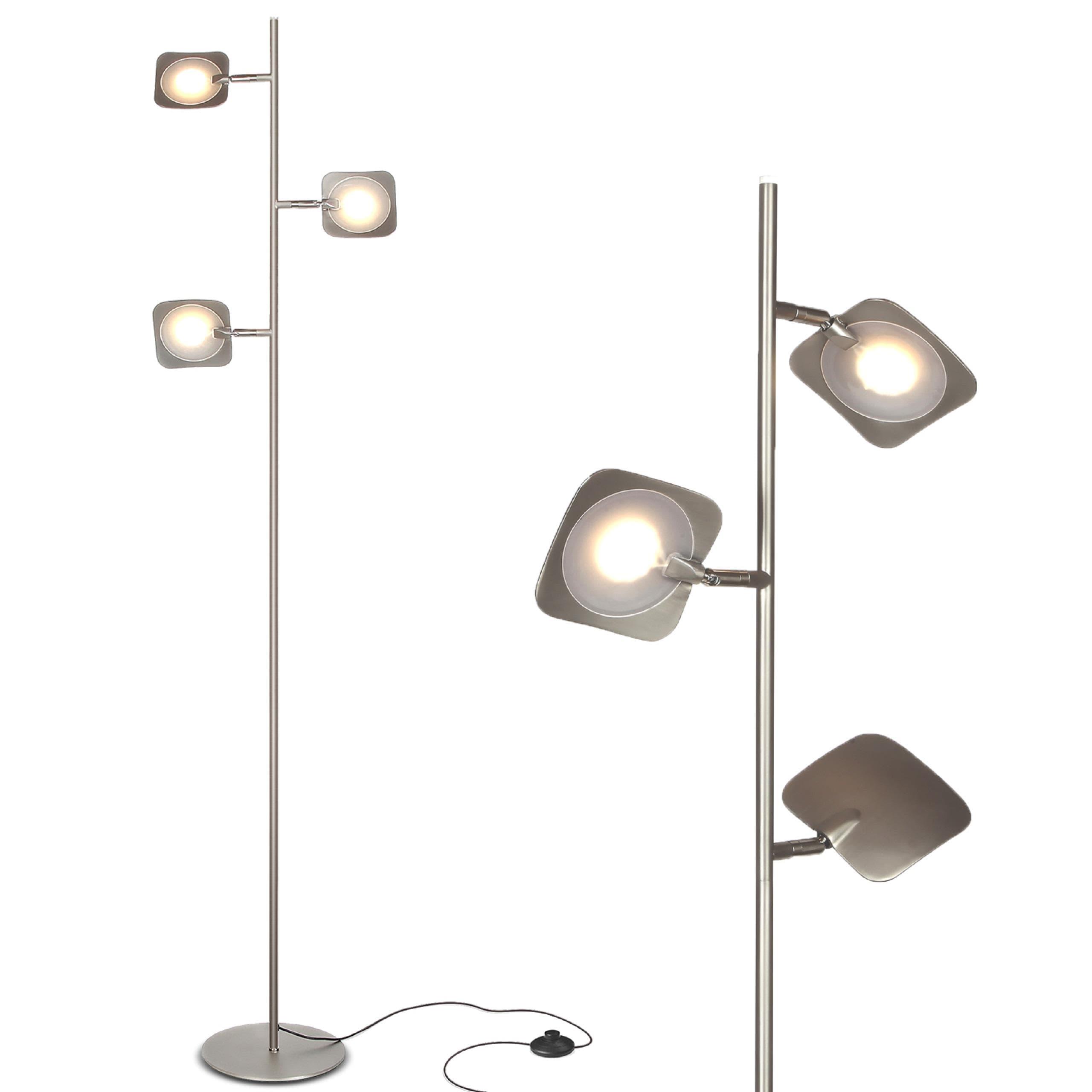 Brightech Tree Industrial LED 3-Way Dimming Floor Lamp with 3 Adjustable Spot Lights