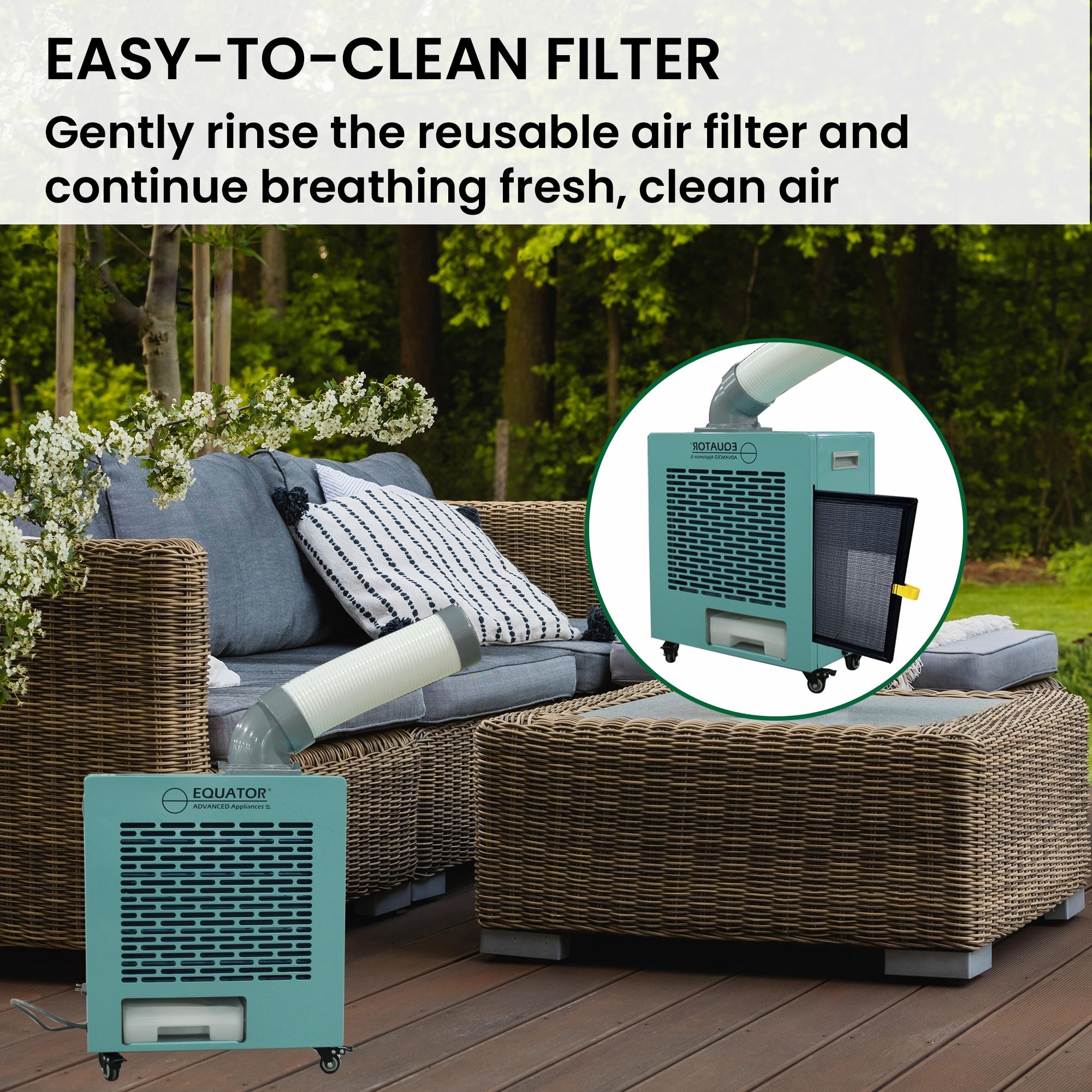 Equator Advanced Appliances Equator 3-in-1 AC Heater Air 9000BTU Outdoor Air Conditioner/ Spot Cooler IP24 Casters 110V