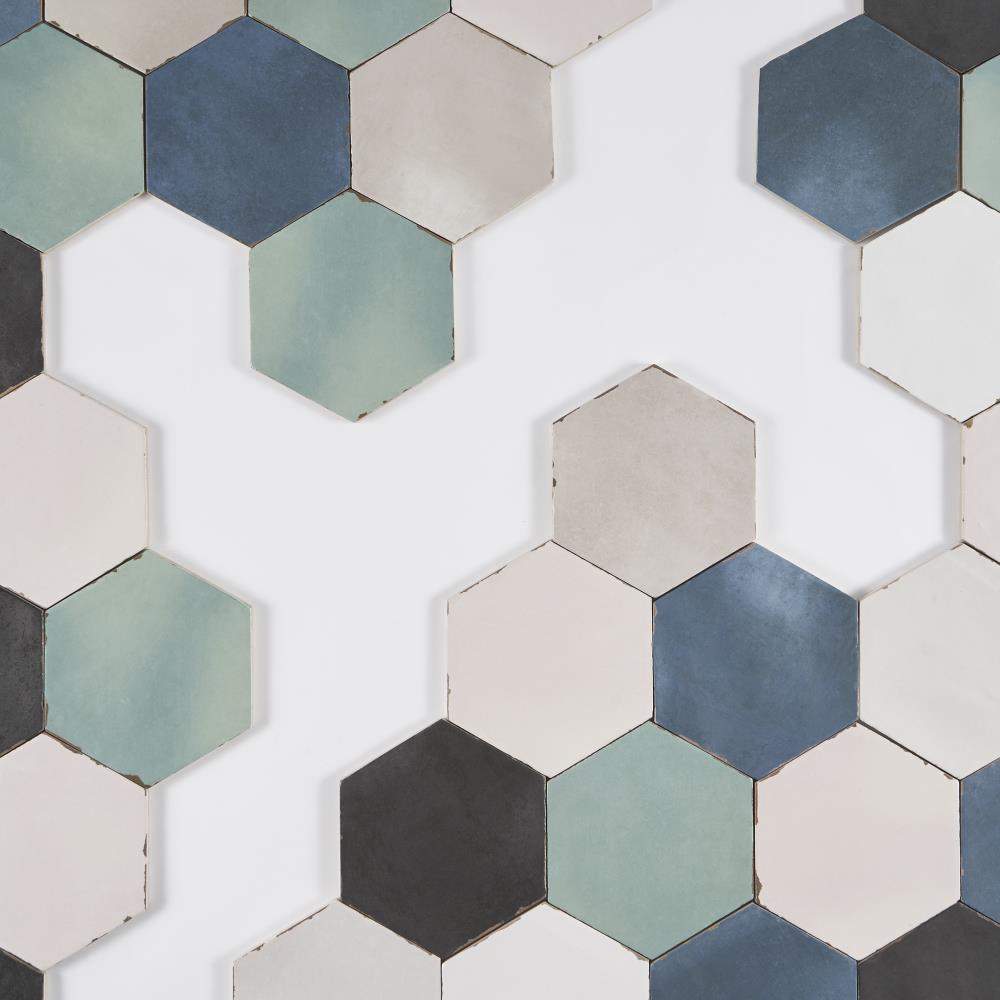 Bond Tile Palo Alto Hex 6" Hexagon Handmade Look Porcelain Floor and Wall Tile (5.38 Sq. Ft. / Case)