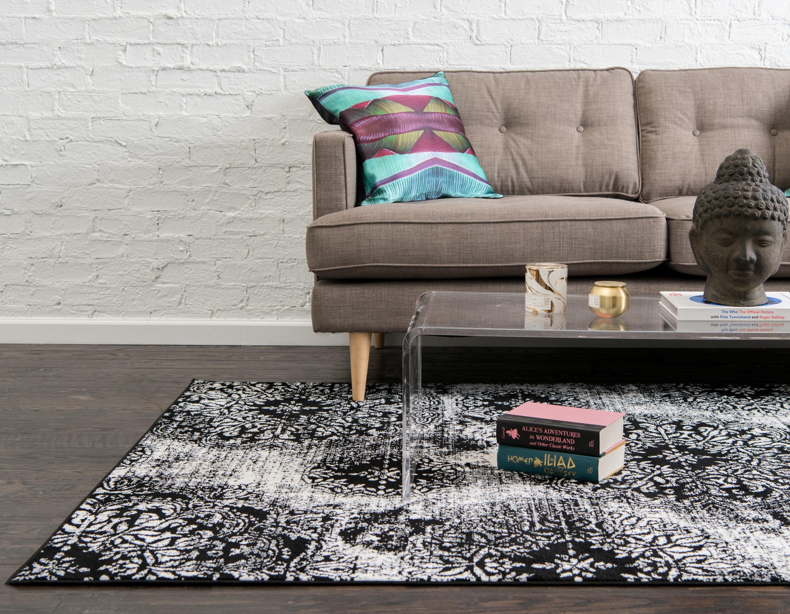 Unique Loom 4' 0 x 6' 0 Sofia Grand Black Area Rug