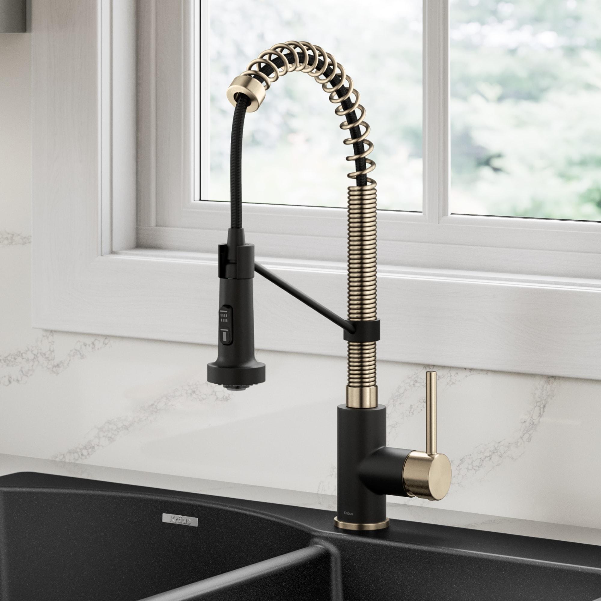 KRAUS Bolden Commercial Style 2-Function Single Handle Pull Down Kitchen Faucet