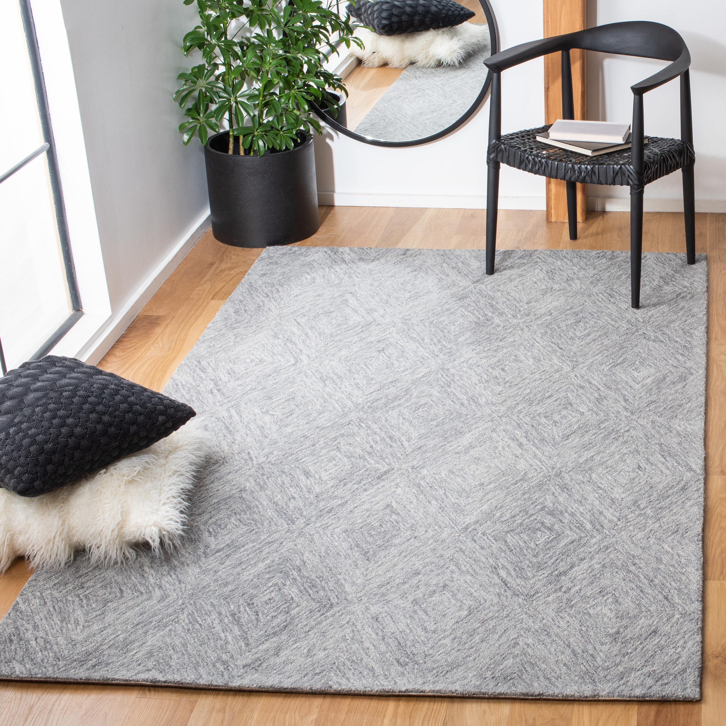 Metro MET105 Hand Tufted Area Rug - Grey - 6'x6' - Safavieh.