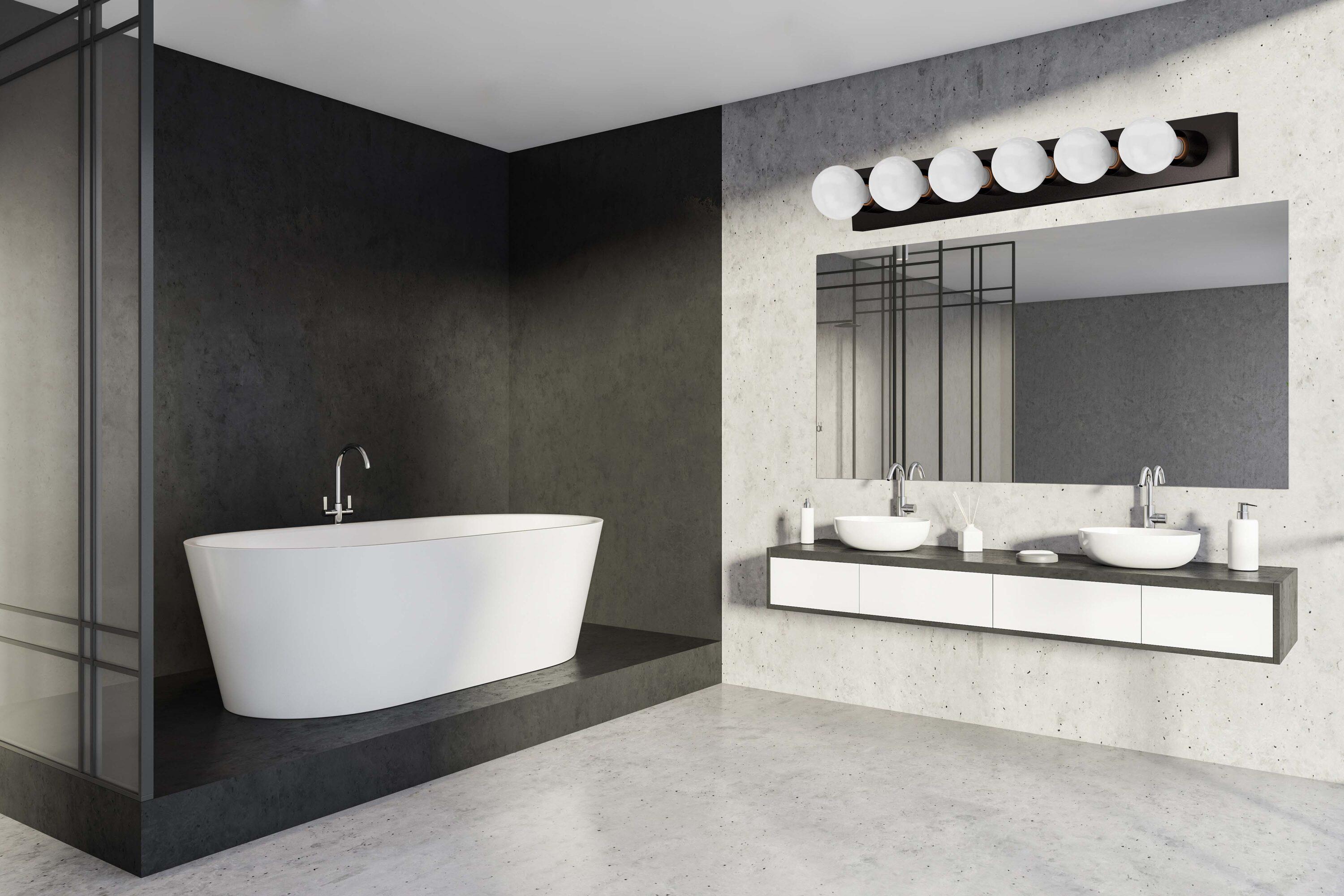 Volume Lighting V1026 6 Light 36" Width Bathroom Vanity Strip - Bronze