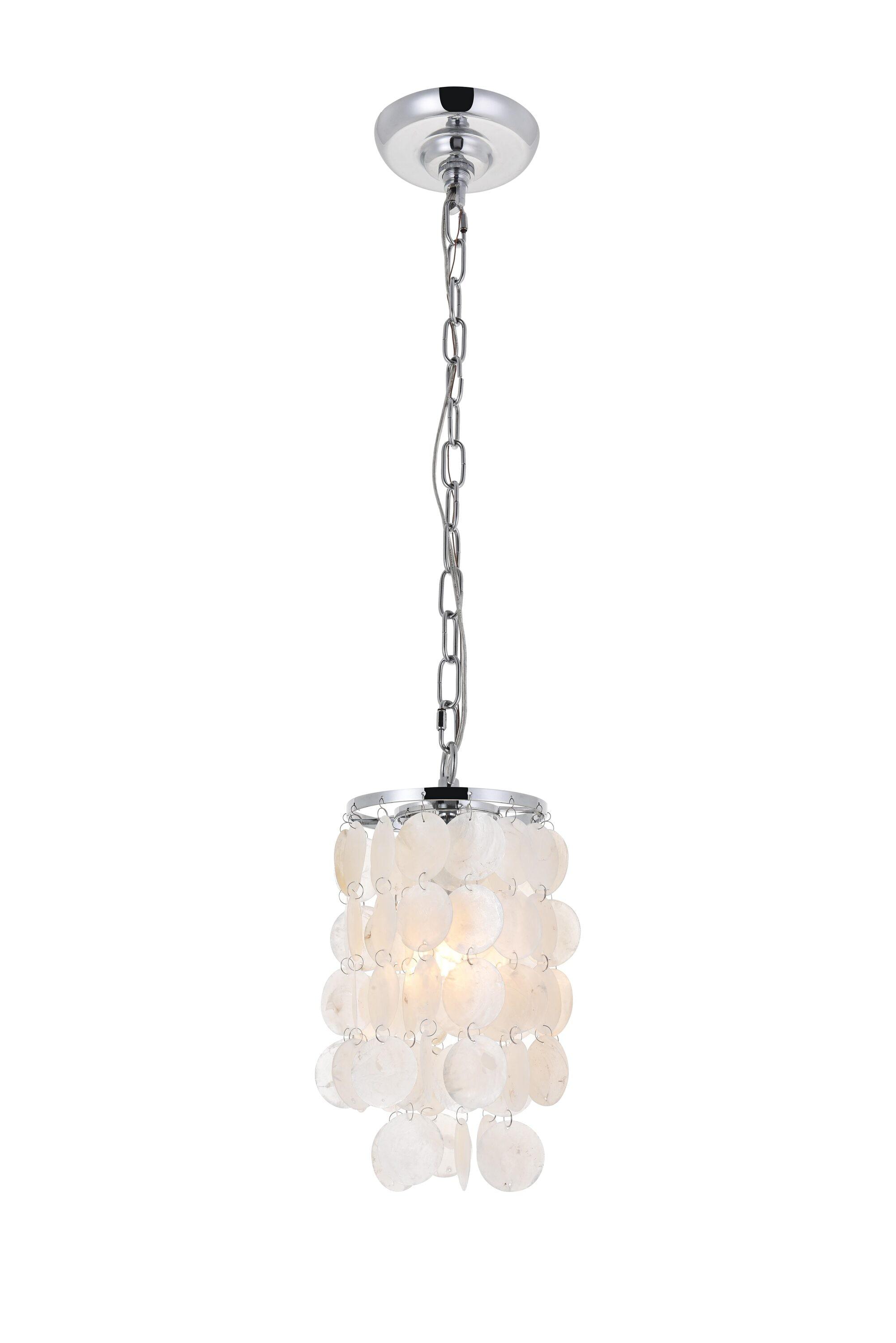 Elegant Lighting Selene 1 light Chrome Pendant