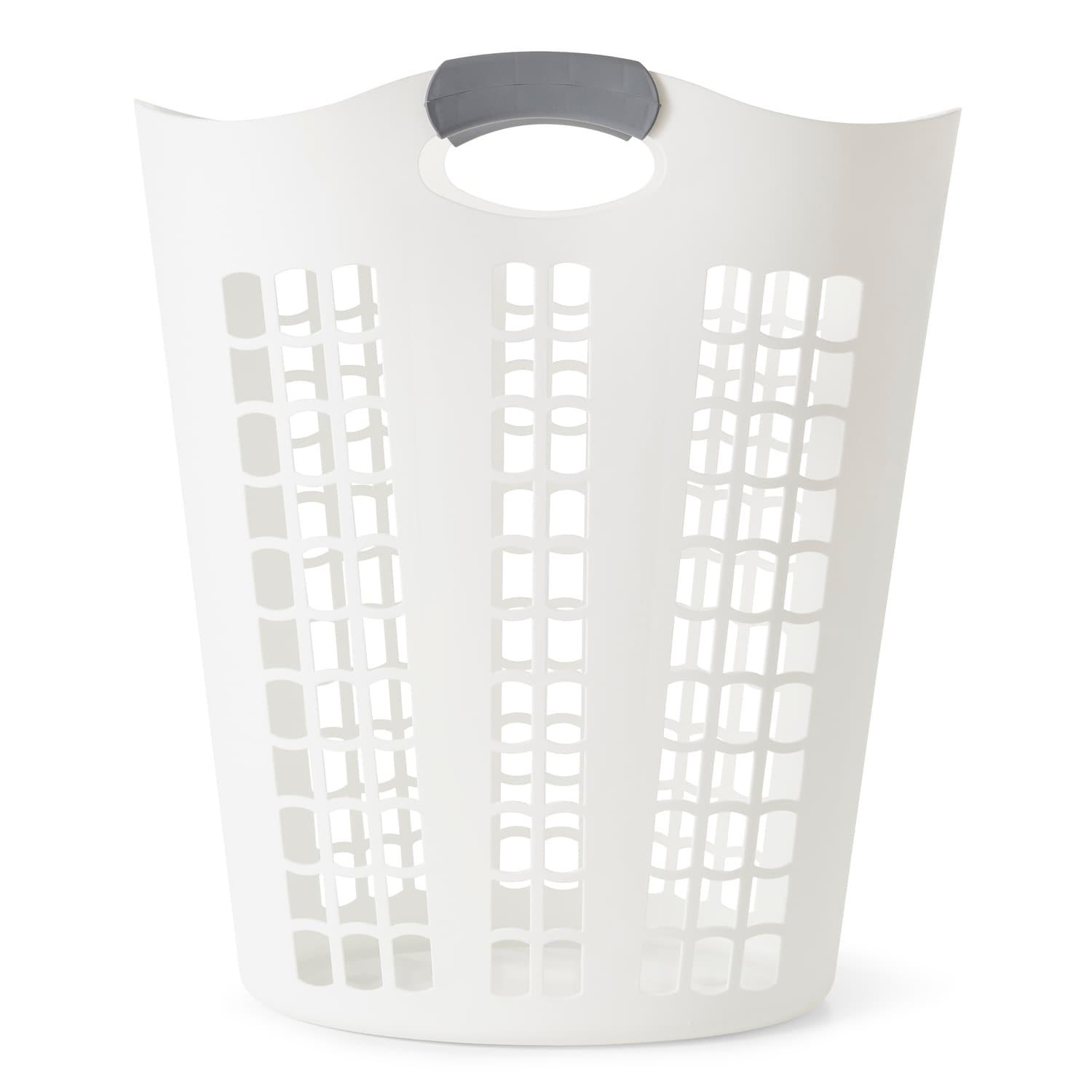 Gracious Living Plastic Laundry Hamper with Handles