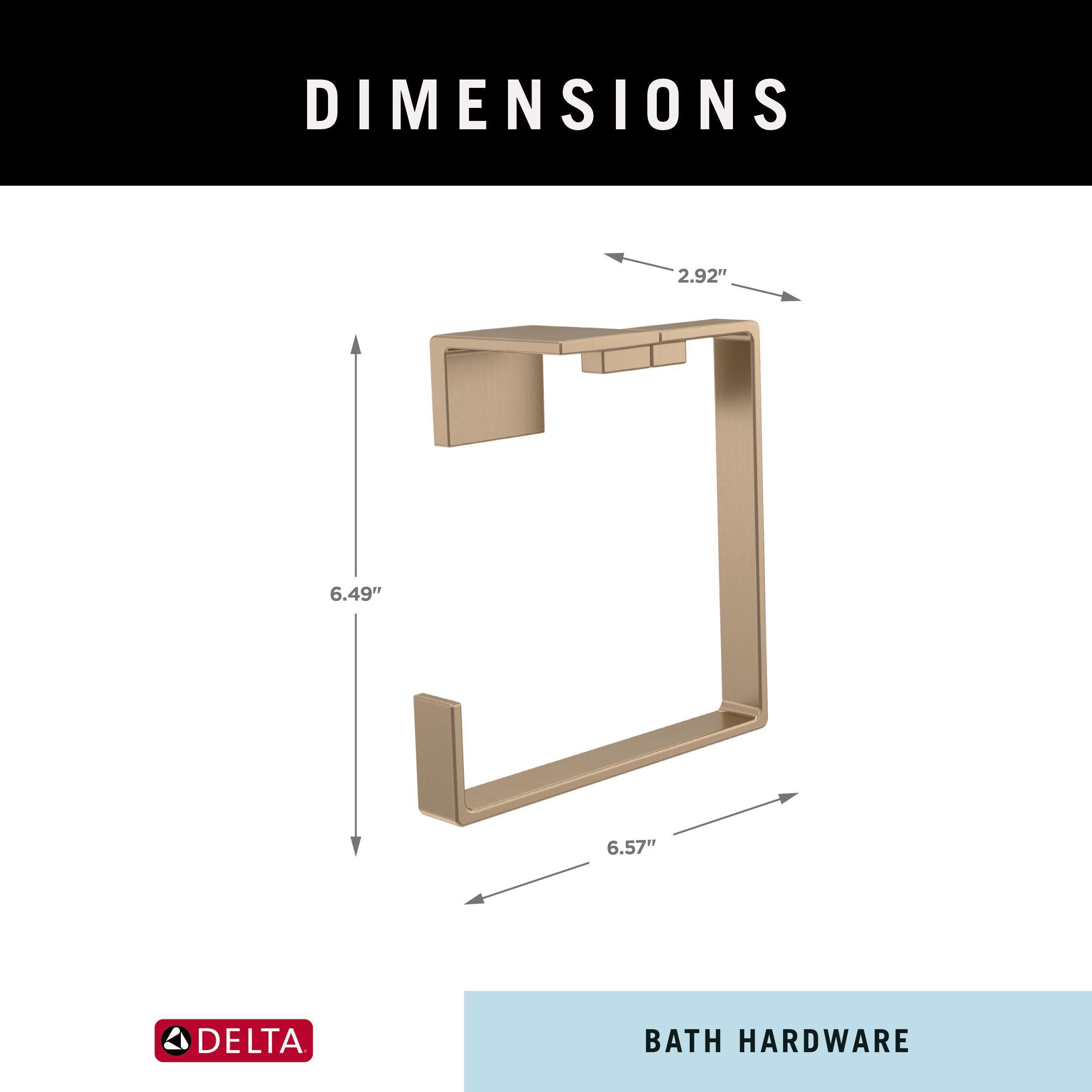 Vero Wall Mount Square Open Towel Ring Bath Hardware Accessory