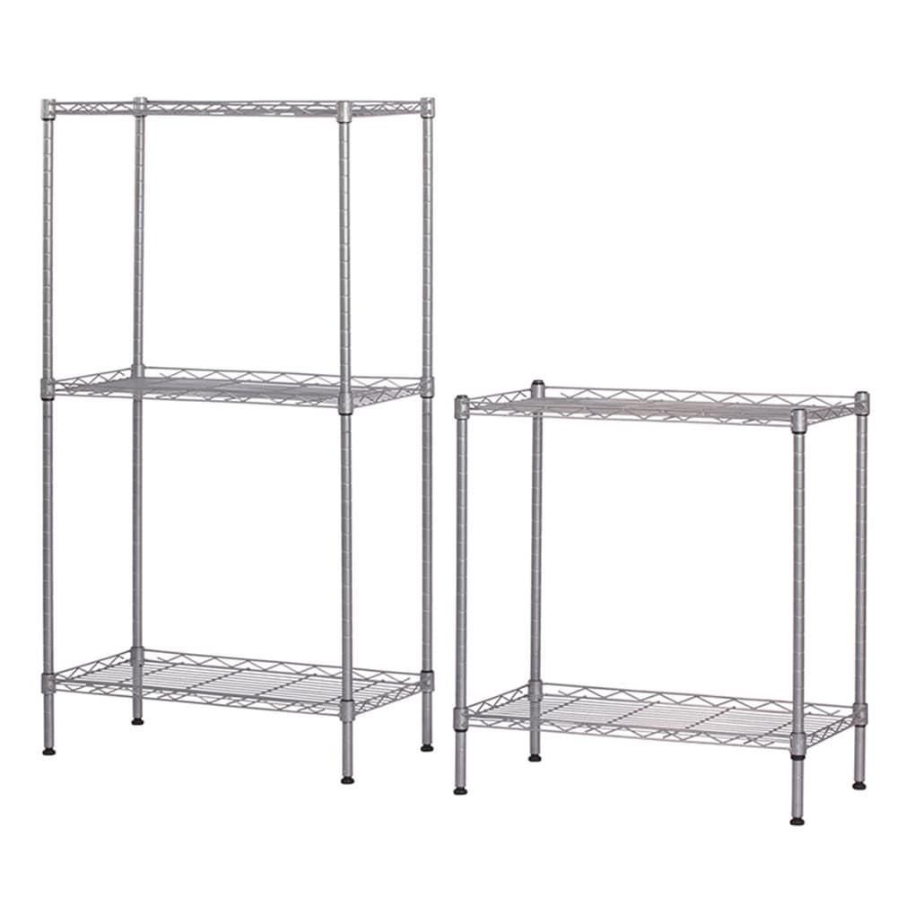 Ktaxon 60"x22"x12" Heavy Duty 5-Tier Wire Shelving Rack Adjustable Shelf Storage Silver