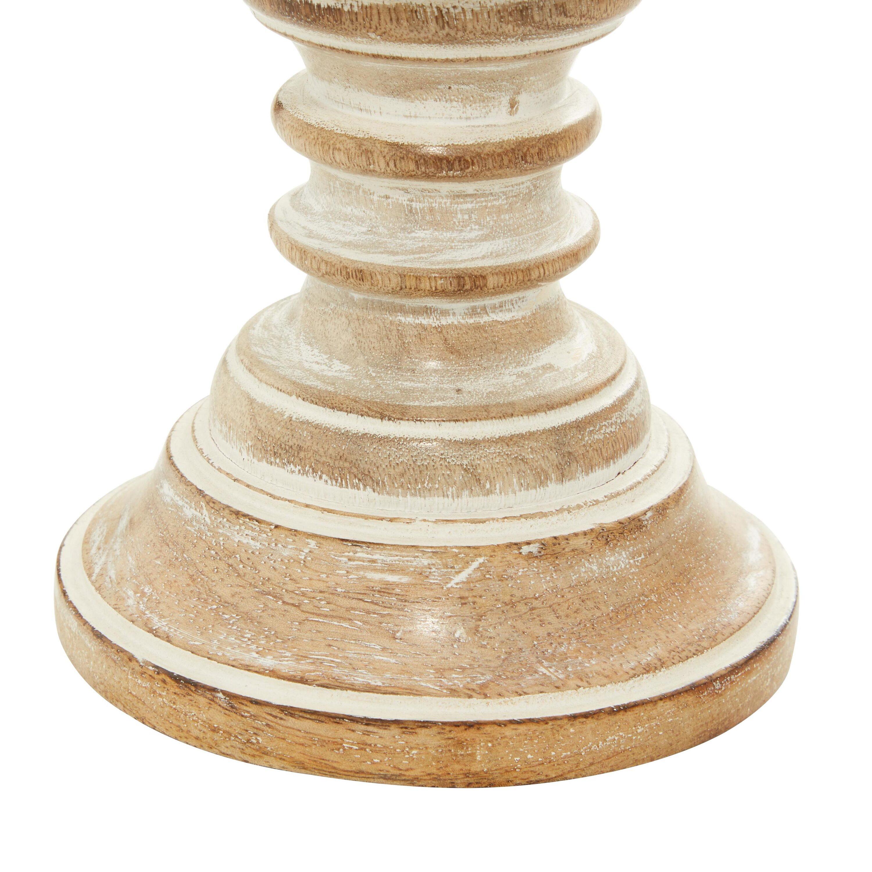 Candle Stands - Wood Candle Holder Pair