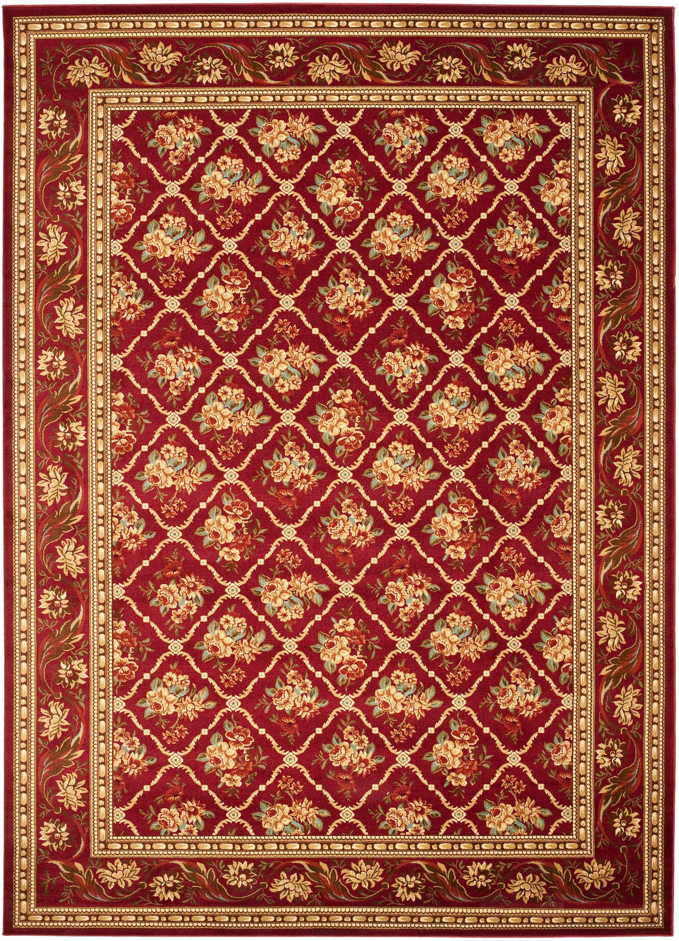 Lyndhurst LNH556 Power Loomed Area Rug - Red/Red - 8'9"x11'9" - Safavieh.
