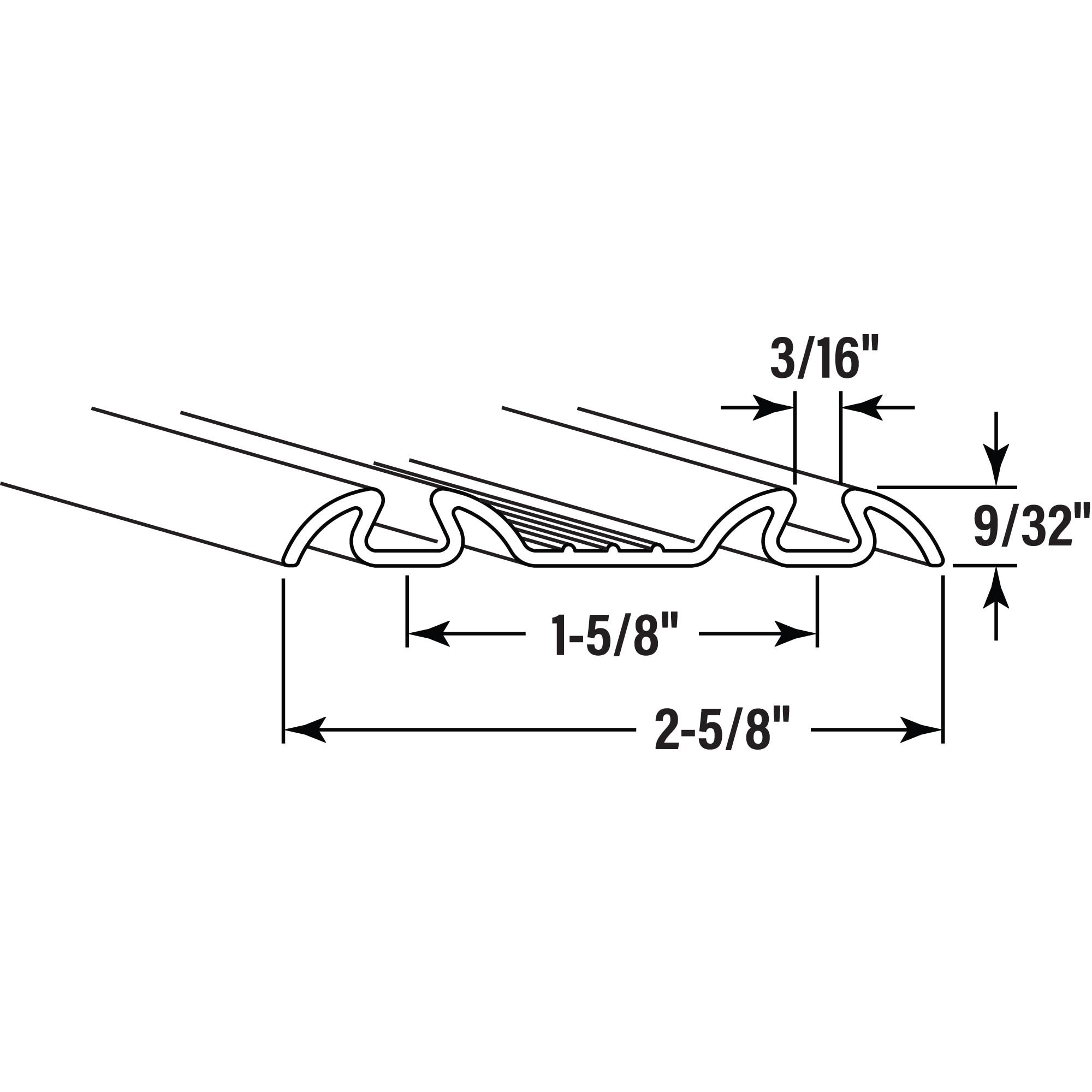 Prime-Line Bypass Mirror Door Bottom Track (Single Pack)