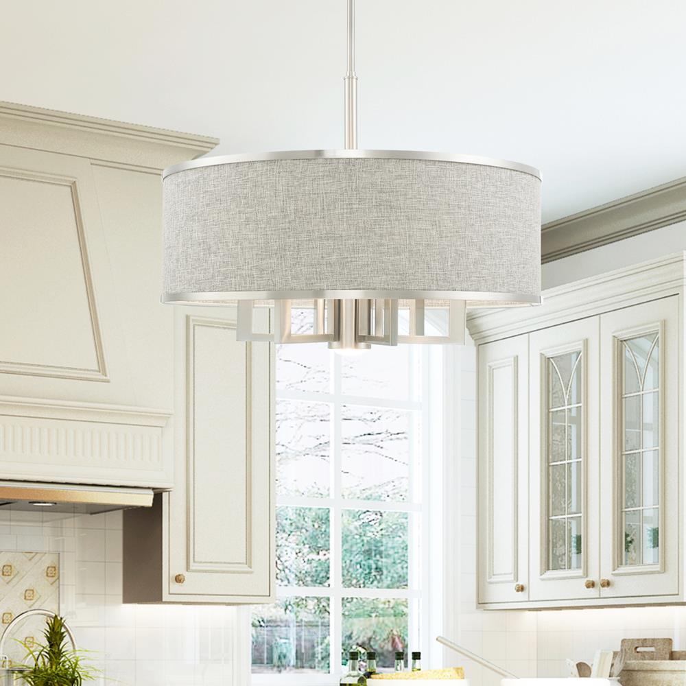 Livex Lighting Park Ridge 6 - Light Chandelier in Brushed Nickel