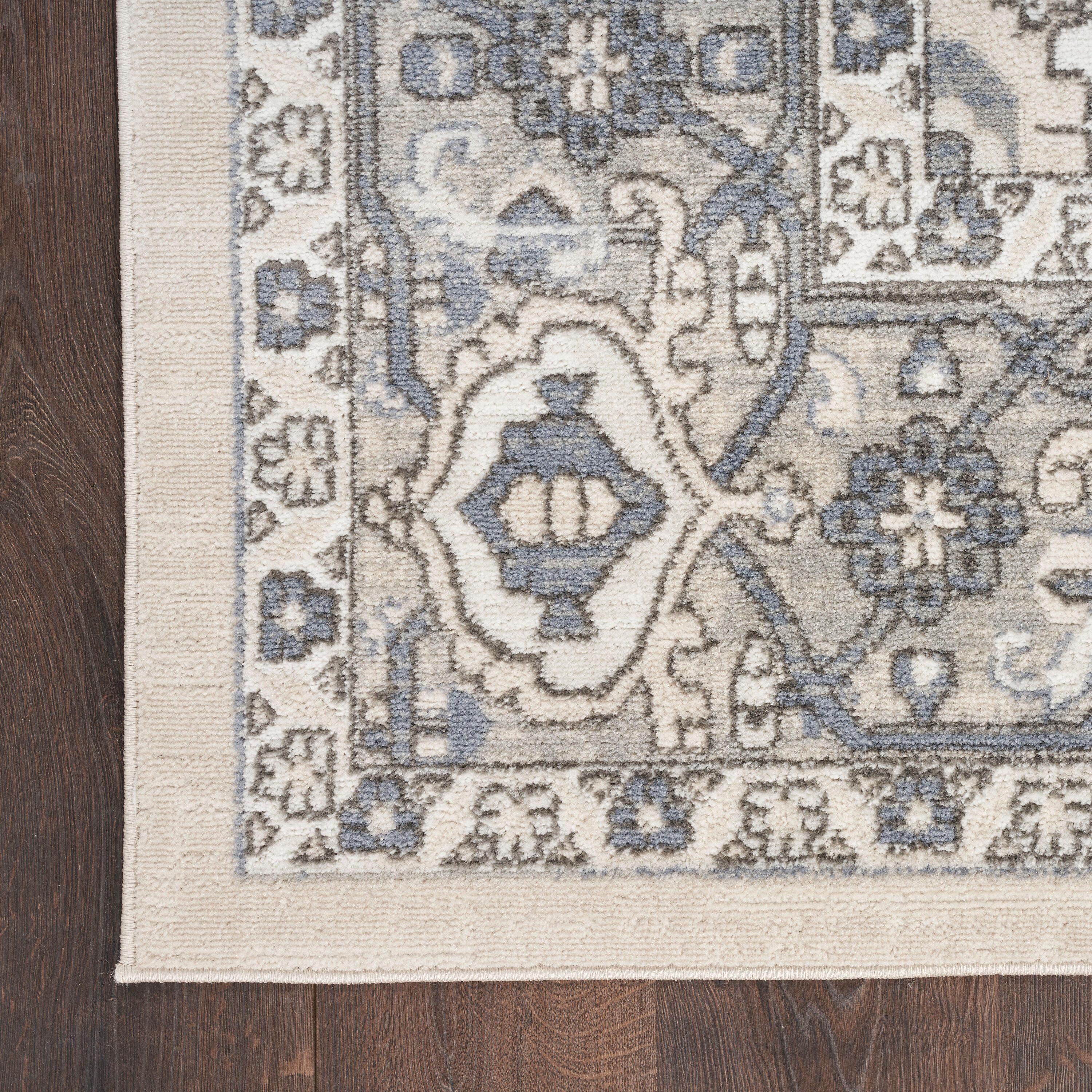 Nourison 8'10" x 11'10" Concerto Center Medallion Indoor Area Rug Ivory Blue