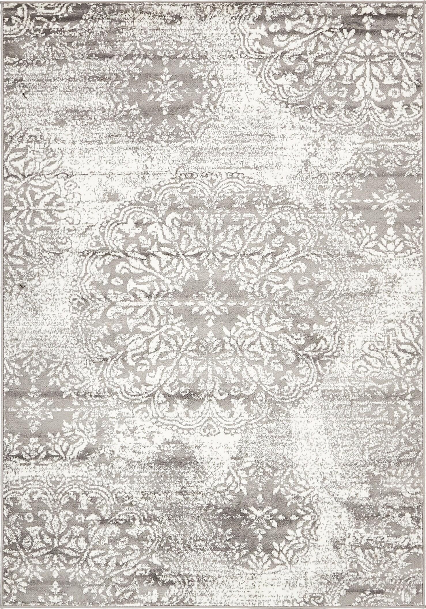 Unique Loom 4' 0 x 6' 0 Sofia Grand Gray Area Rug