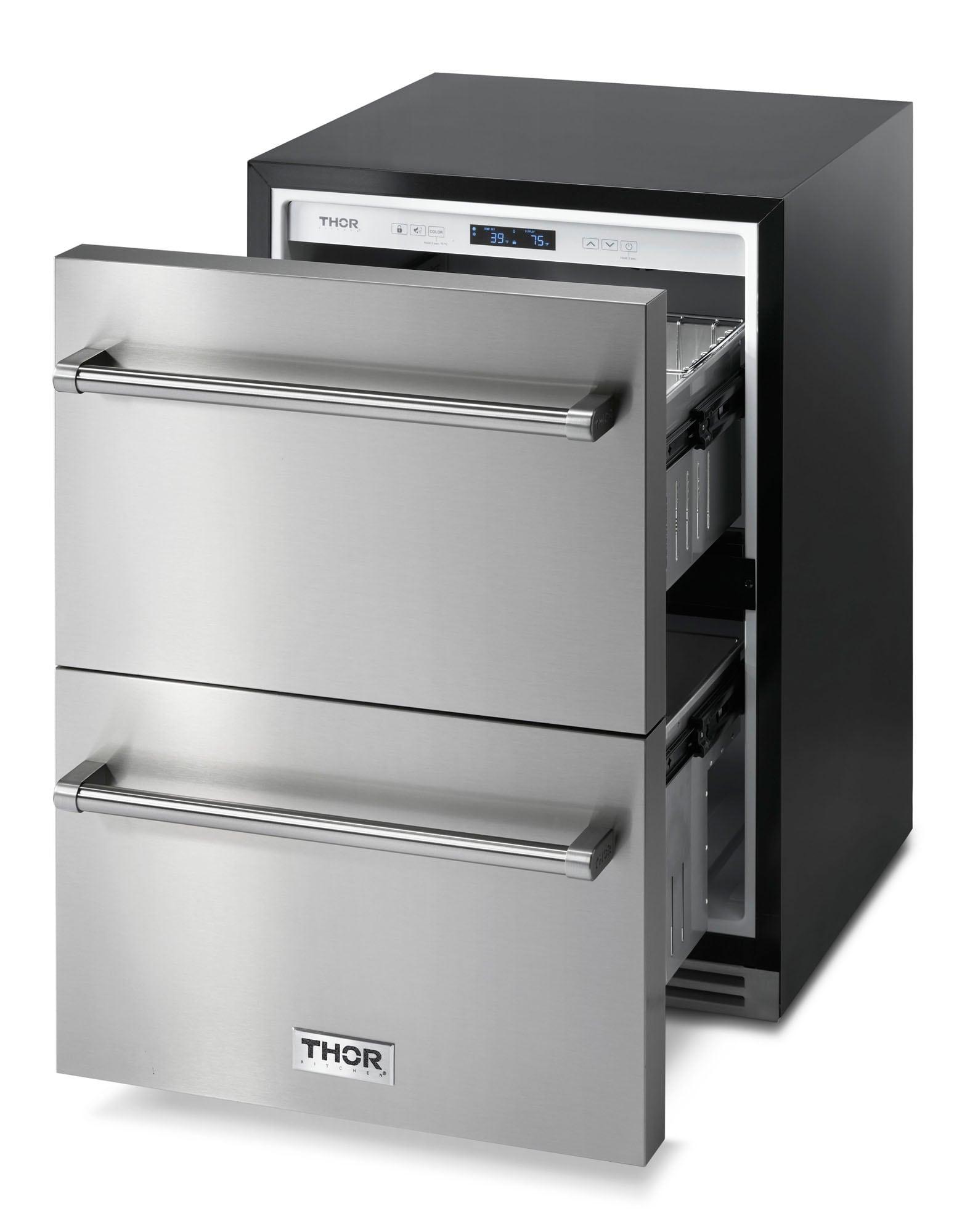 THOR Kitchen Indoor/Outdoor Double Drawer Refrigerator - TRF24U