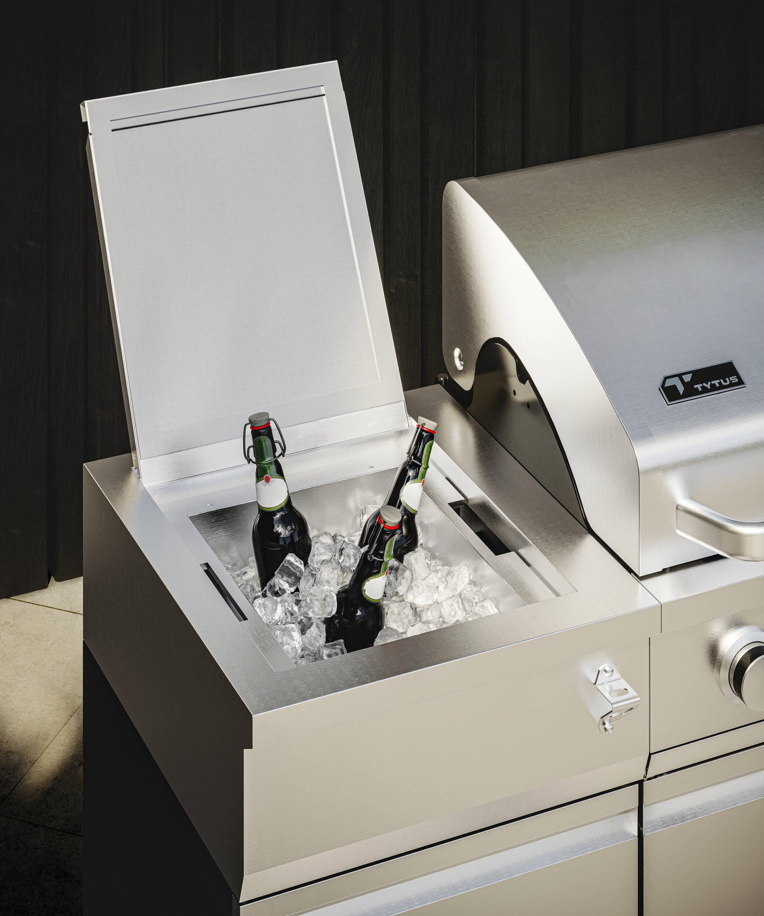 TYTUS Fresno 4 - Burner Freestanding Propane Gas Grill with Side Burner and Cabinet