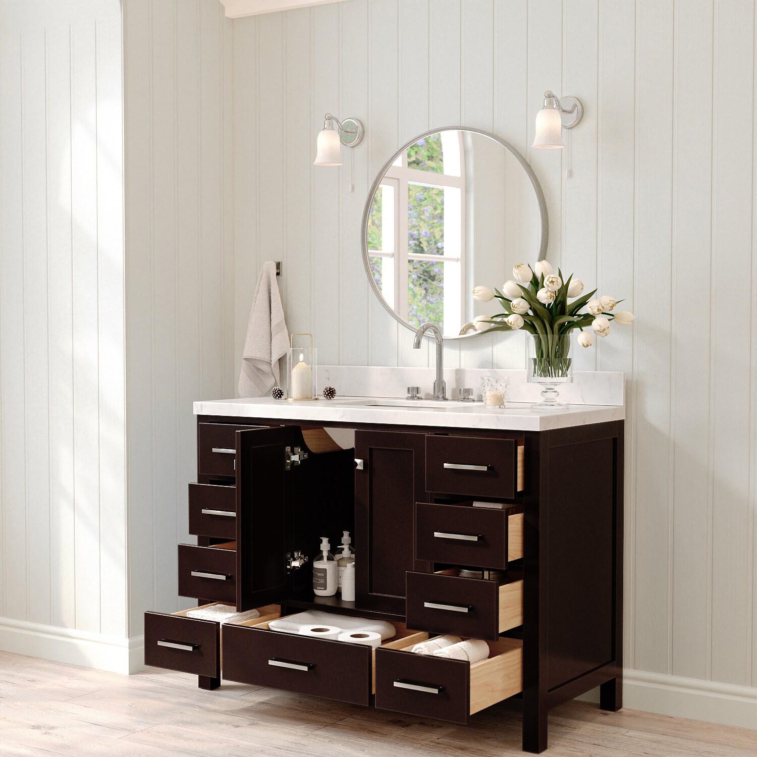 Ariel A049s-Bc Cambridge 48" Single Free Standing Vanity Cabinet Only - Brown