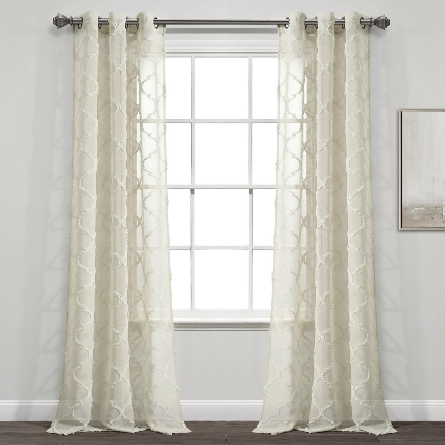 Lush Decor Avon Trellis Sheer Trellis Sheer Curtain Panels (Set of 2)