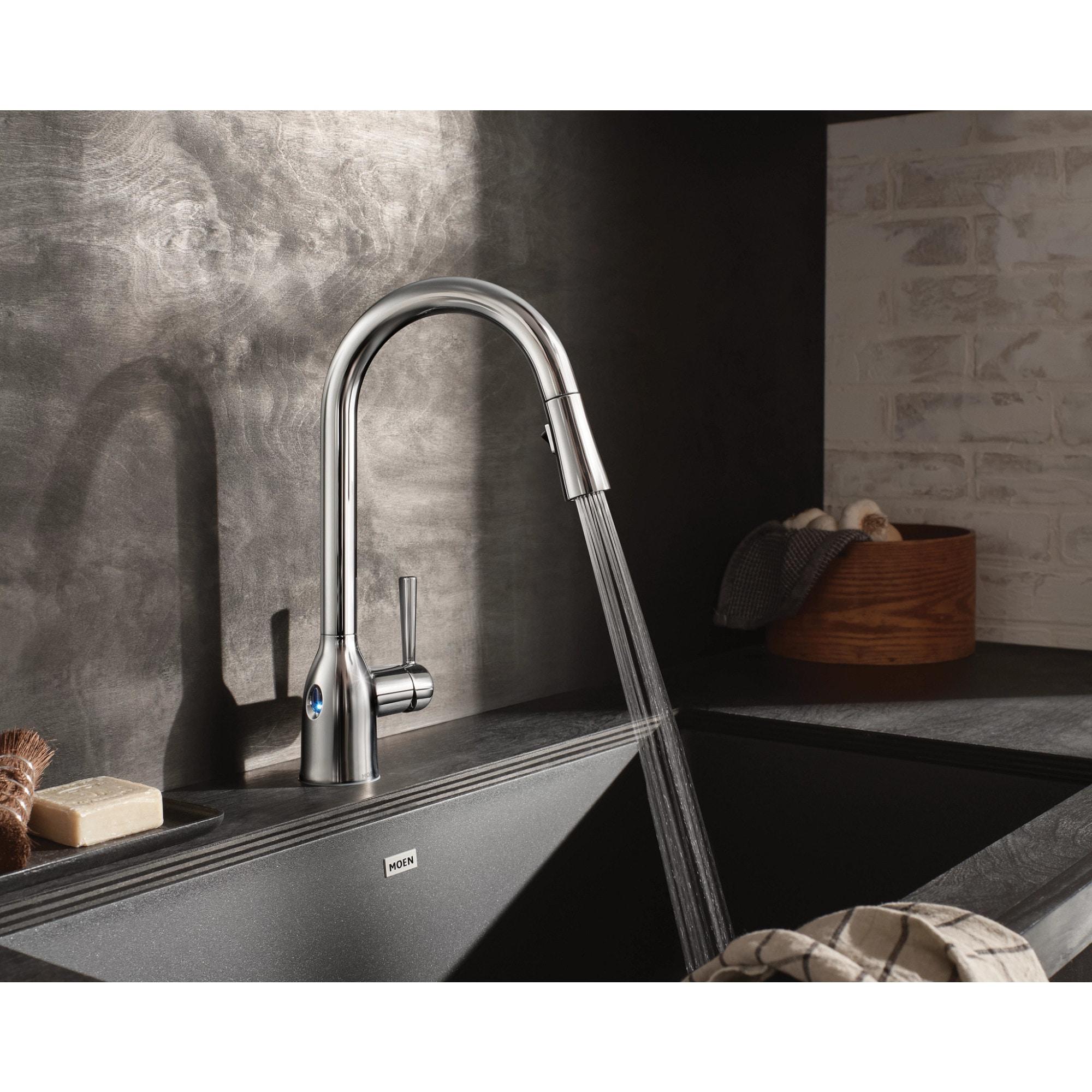 Moen MOEN Adler Touchless Single-Handle Pull-Down Sprayer Kitchen Faucet with MotionSense Wave and Power Clean in Polished Chrome 87233EWC
