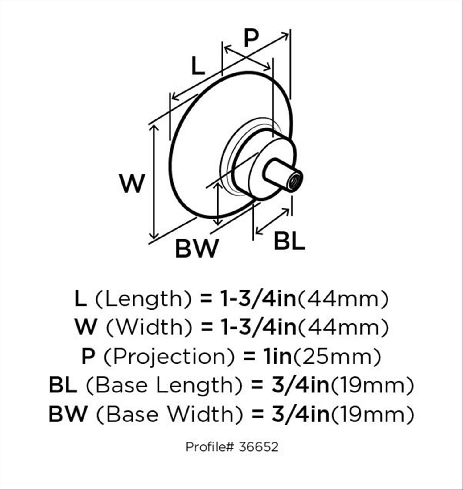 Amerock Glacio 1-3/4 inch (44mm) Diameter Clear/Satin Nickel Cabinet Knob