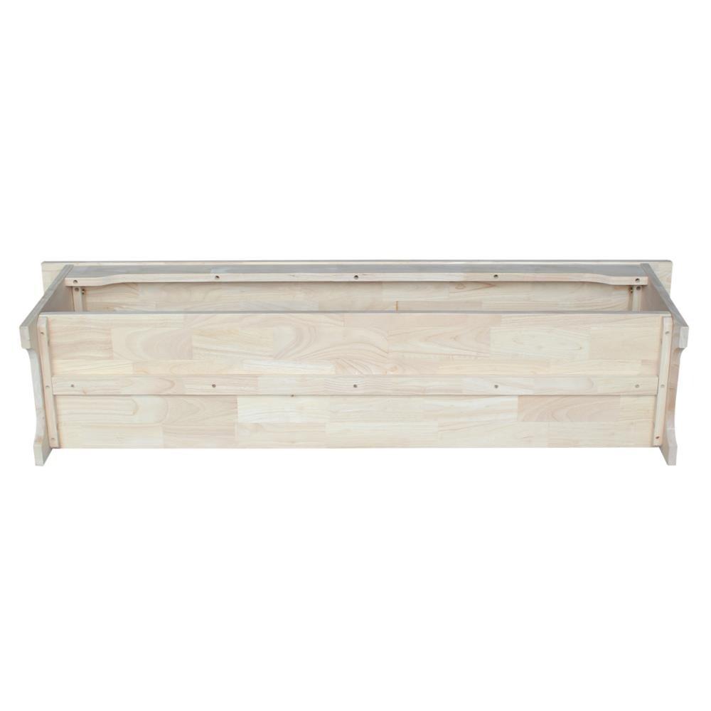 60" Brookstone Bench - International Concepts: Solid Wood, Unfinished, Parawood, Seats 2