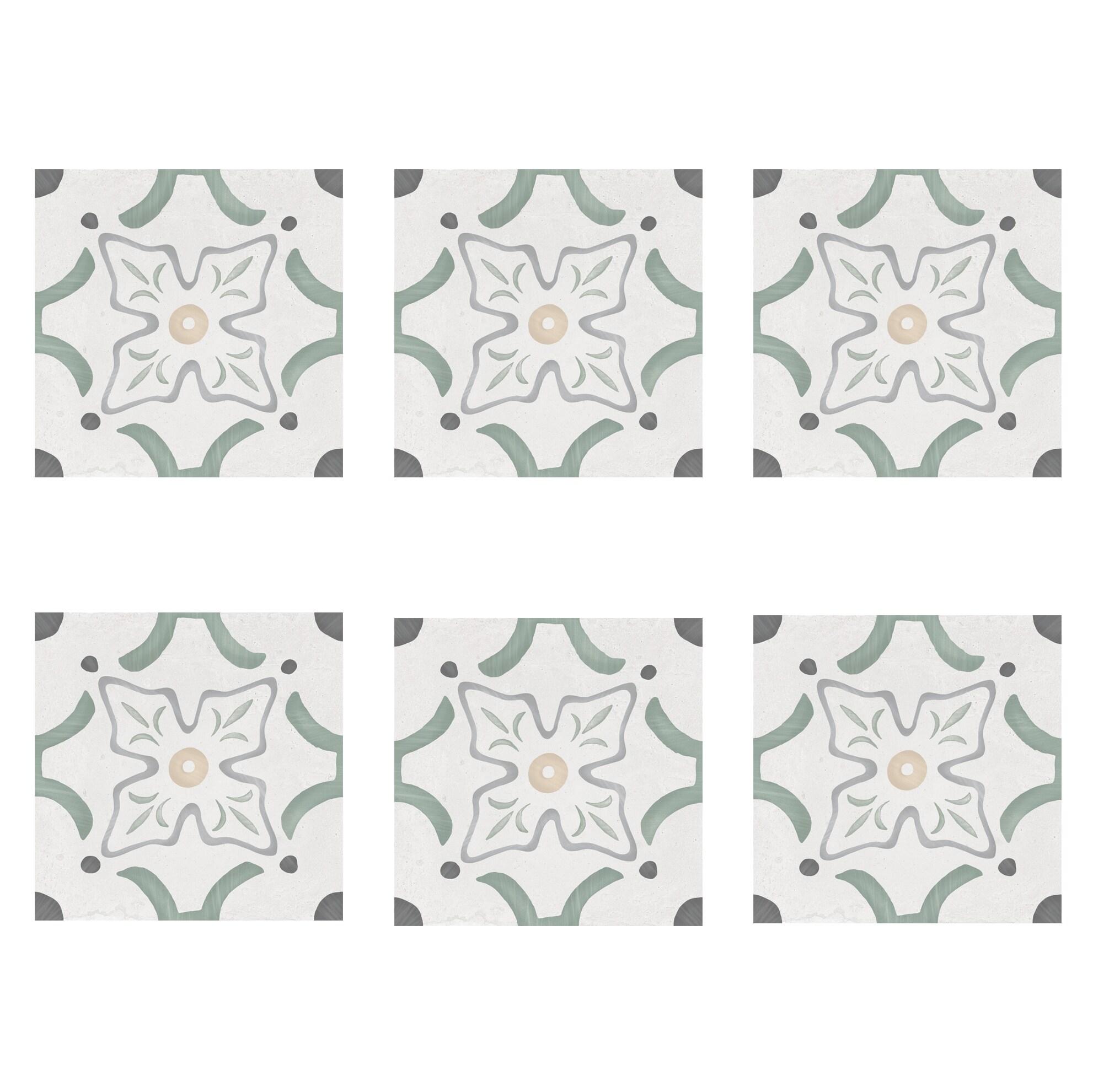 Plumeria 8.77" x 8.77" Matte Porcelain Tile