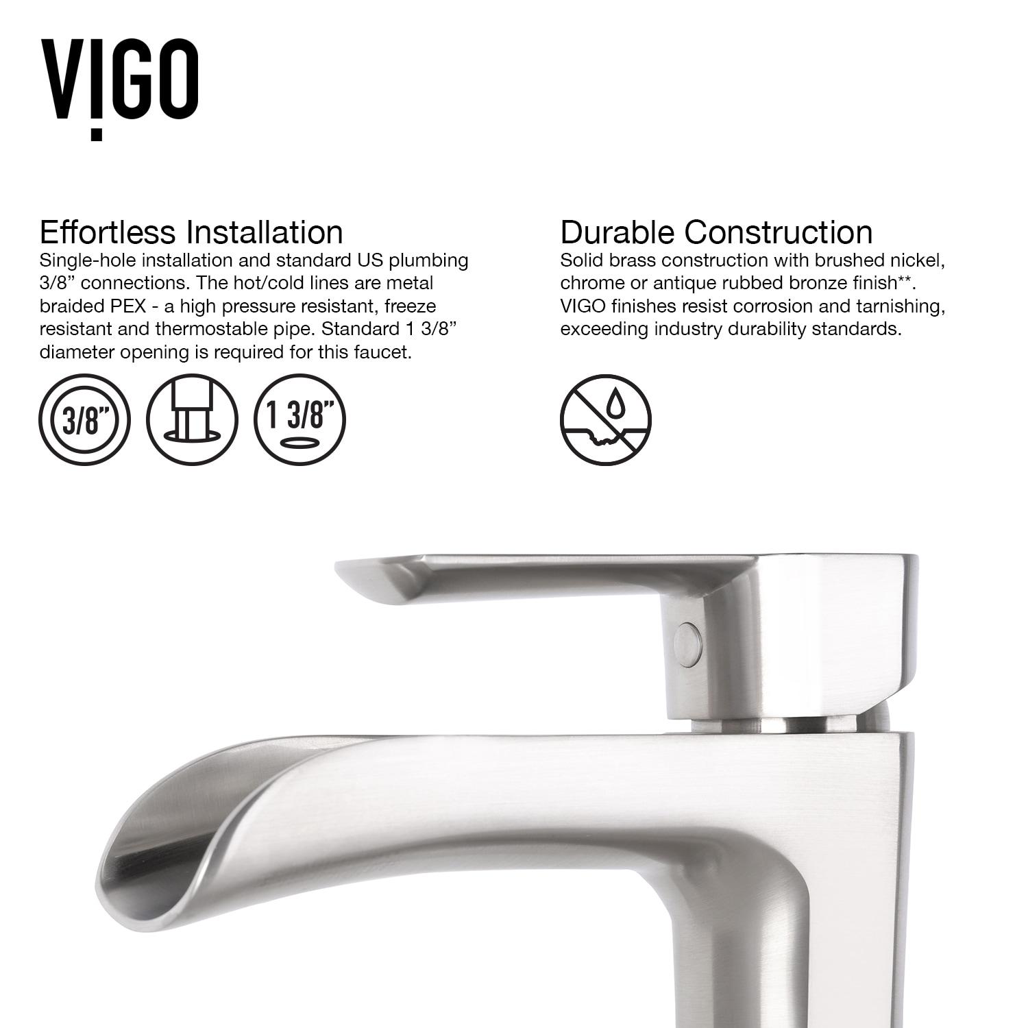 Niko 11" H Single Handle Vessel Sink Bathroom Faucetwith Pop-up Drain