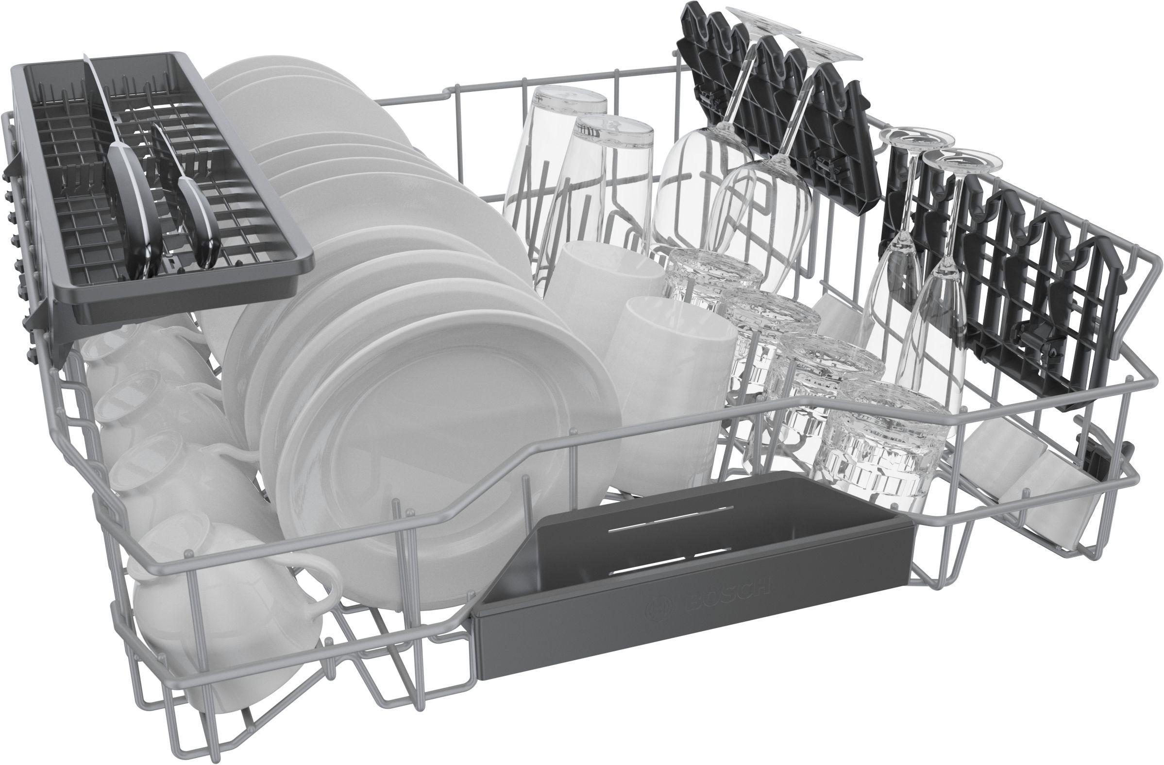 Bosch SGE53C55UC 300 Series 24" ADA Front Control Smart Built-In Dishwasher with Home Connect and 46 Dba