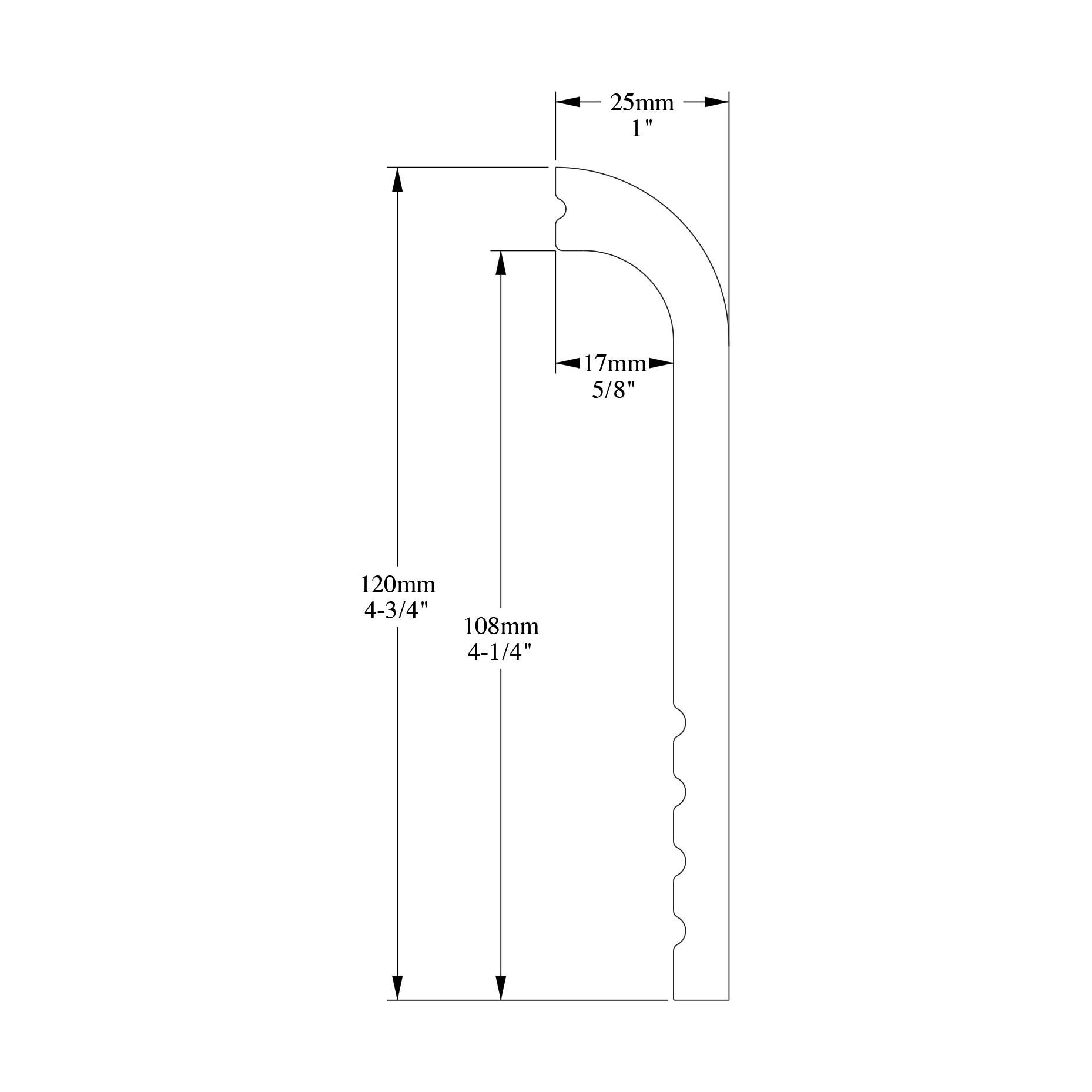 Plastic 4.75'' W x 78.75'' L Wall Base in Primed White