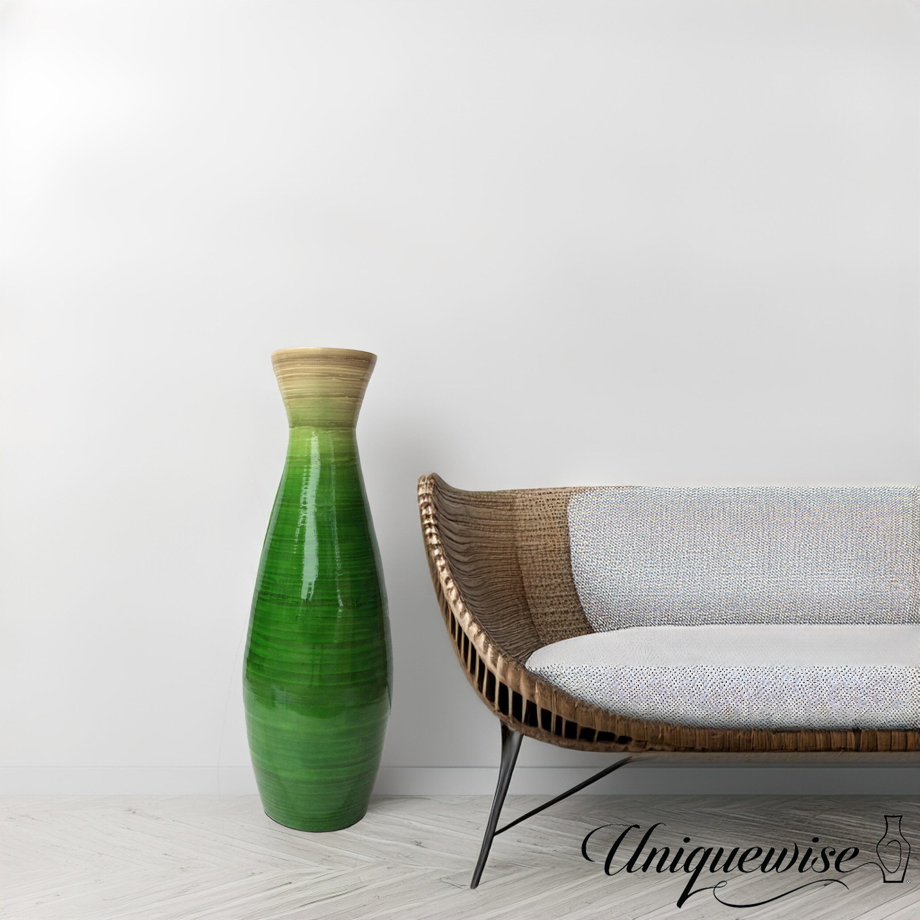Uniquewise Handmade Wood Floor Vase