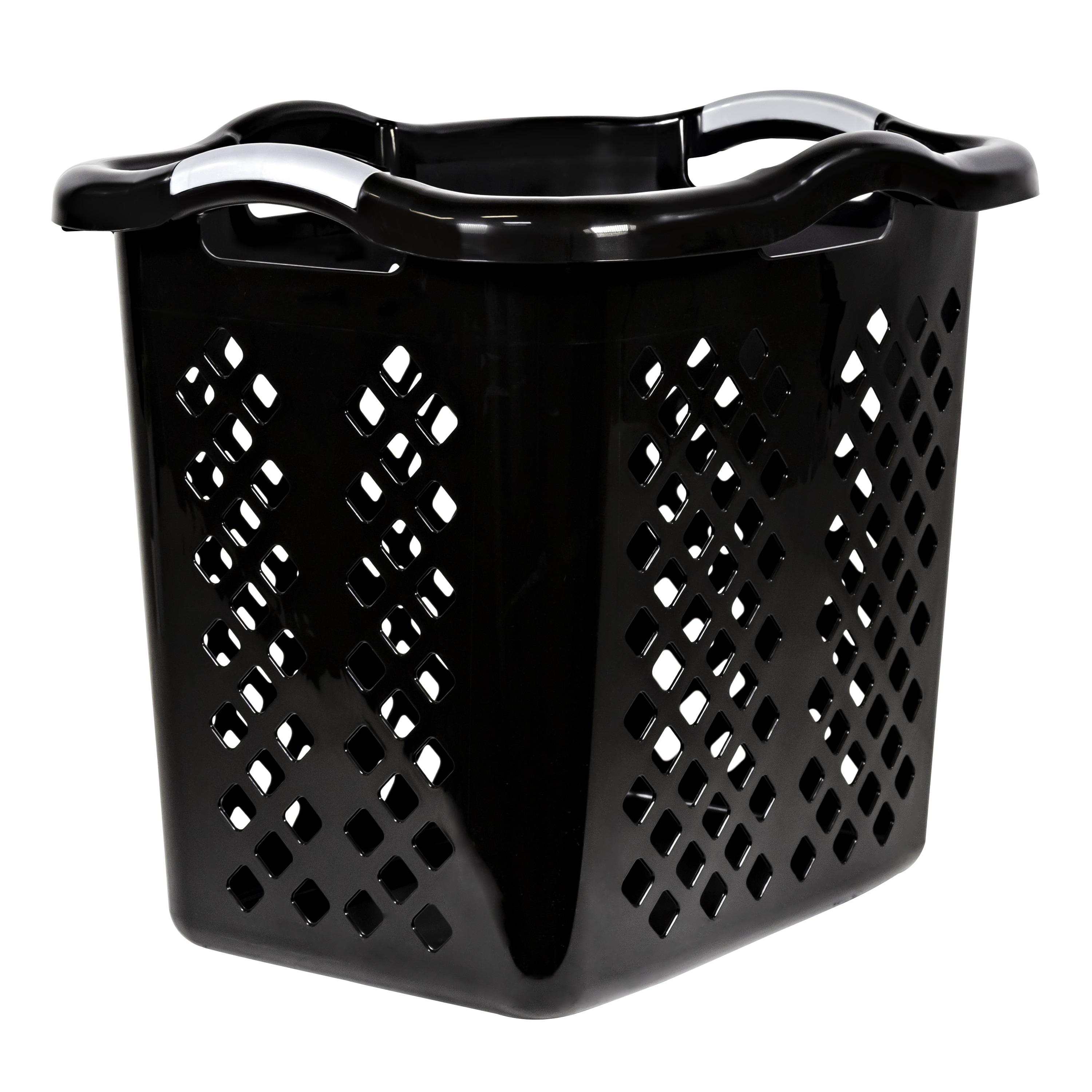 Home Logic Plastic Laundry Hamper with Handles (Set of 2)