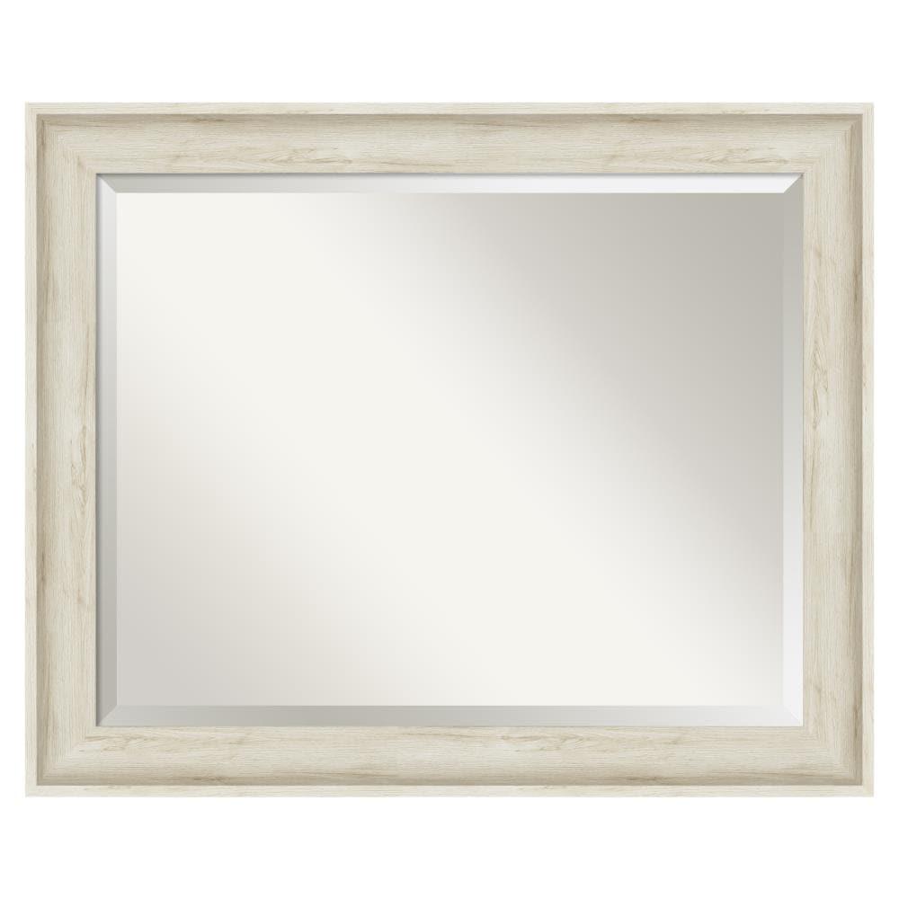 33" x 27" Regal Framed Bathroom Vanity Wall Mirror Birch Cream - Amanti Art: Beveled, Polystyrene Frame, Wall Mount